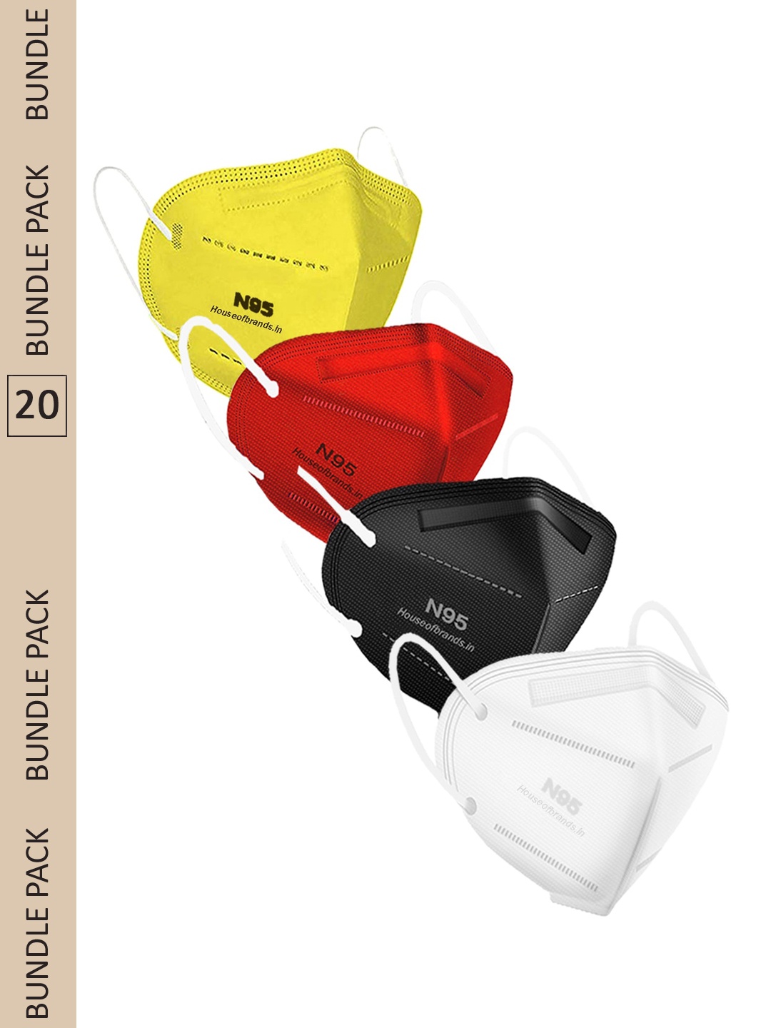

Swiss Design Pack of 20 Assorted Anti-Pollution N95 Masks