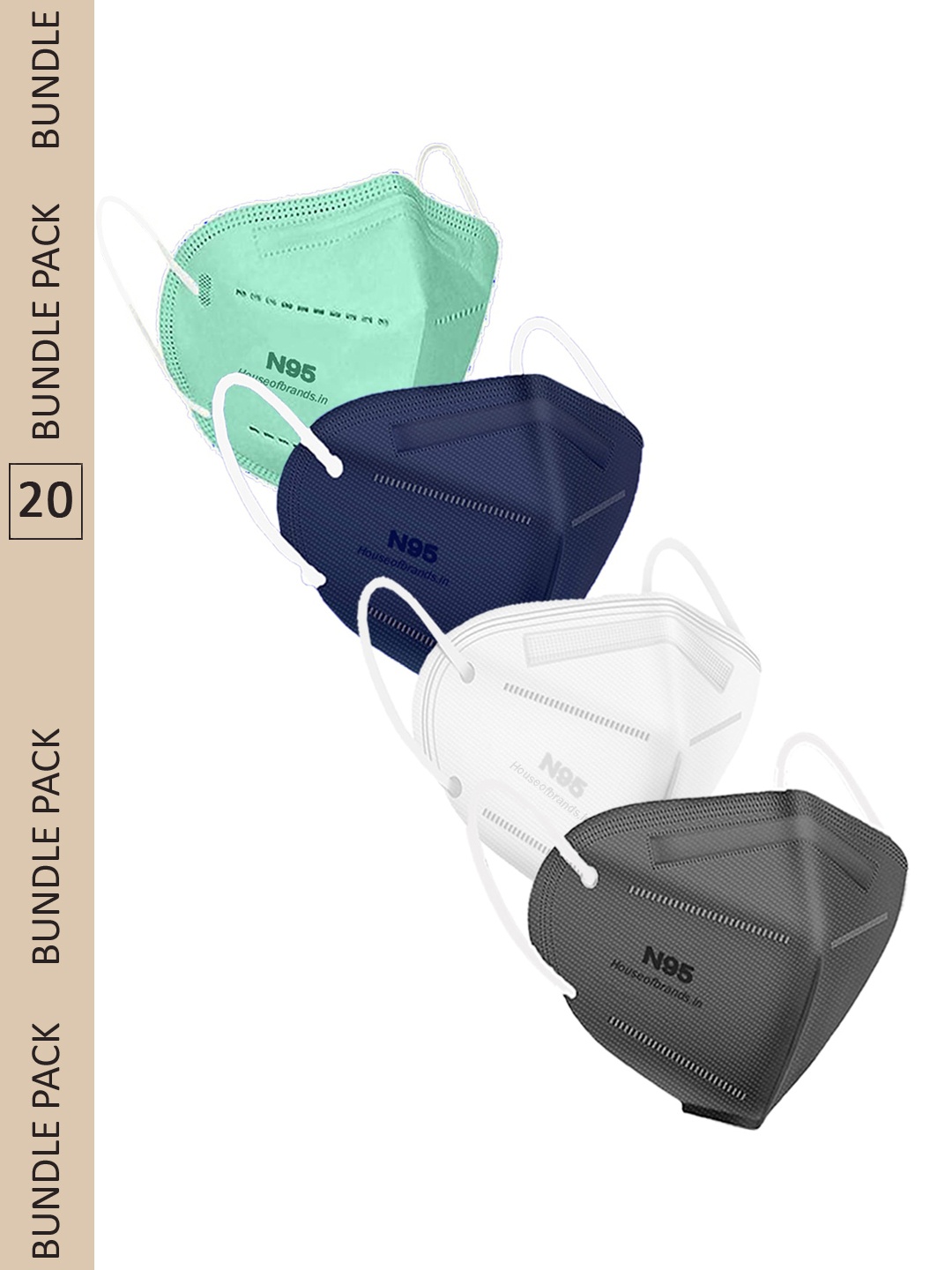 

Swiss Design Pack of 20 Assorted Anti-Pollution N95 Masks