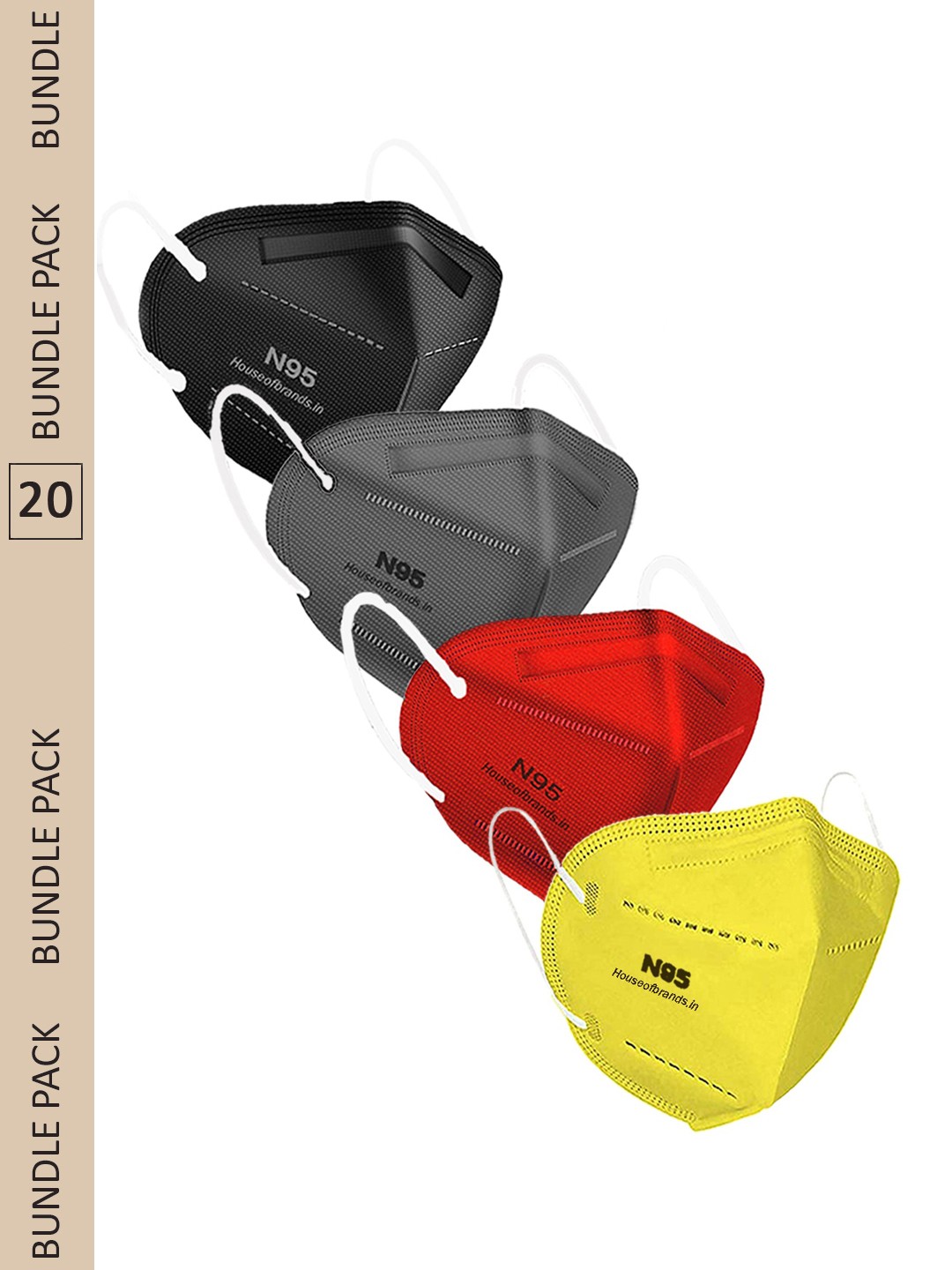 

Swiss Design Pack Of 20 Assorted Anti-Pollution N95 Masks