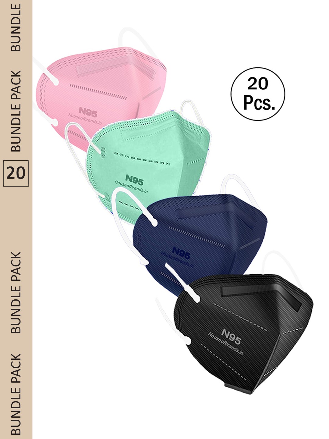 

Swiss Design Pack Of 20 Assorted Anti-Pollution Disposable N95 Masks
