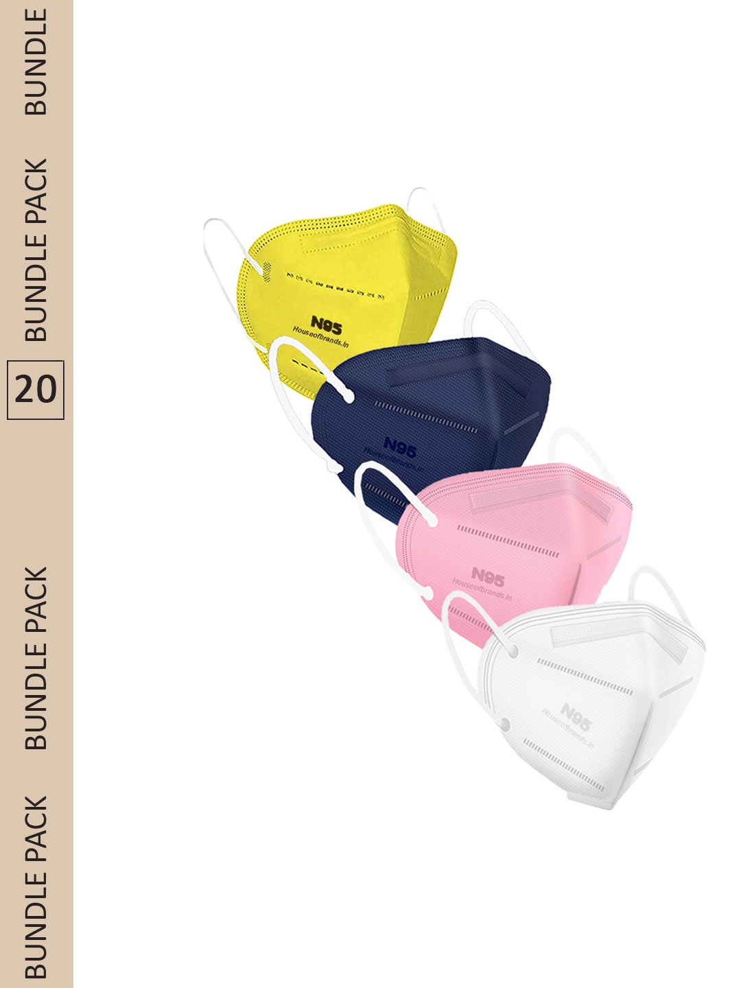 Swiss Design Pack of 20 Assorted Anti-Pollution N95 Masks