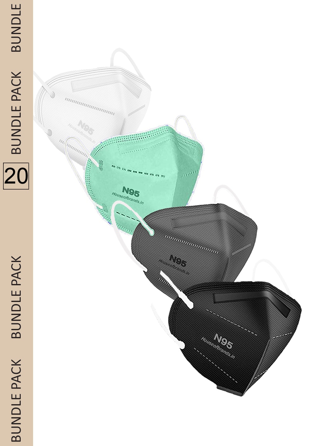 

Swiss Design Pack Of 20 Assorted Anti-Pollution N95 Masks