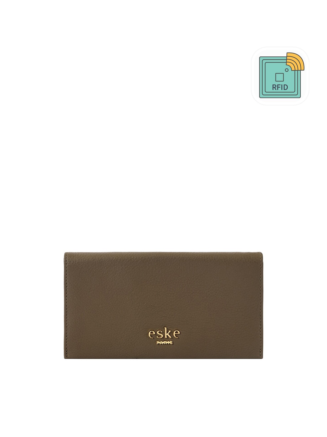 

Eske esk Kale Women Leather Two Fold Wallet, Taupe