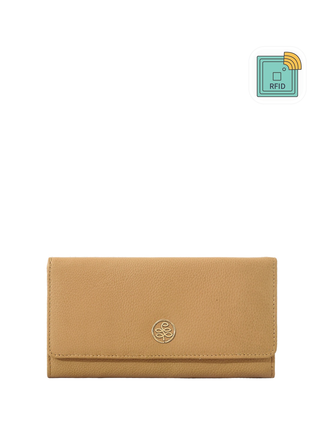 

Eske esk Klara Women Beige Leather Three Fold Wallet