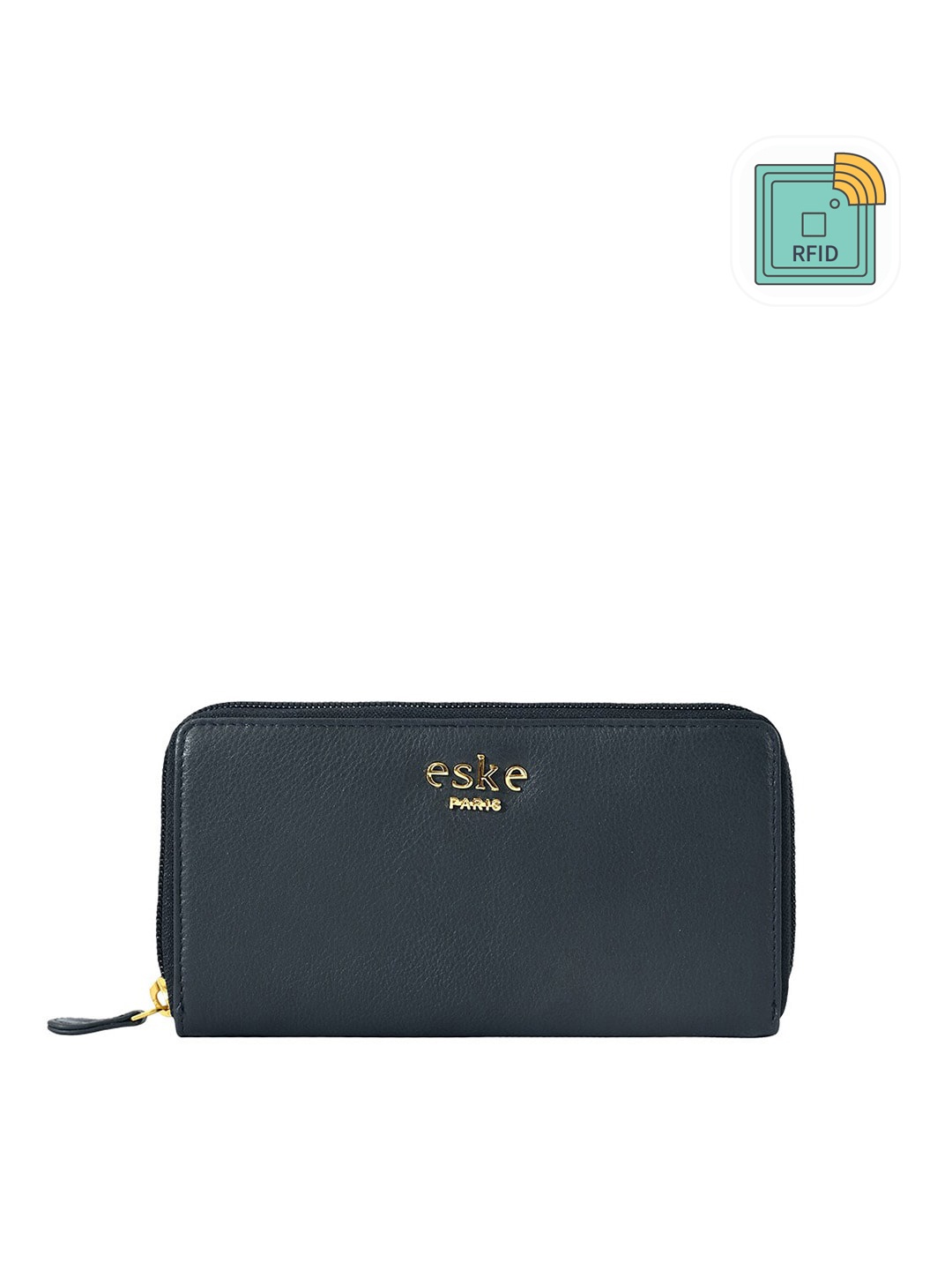 

Eske Women Leather Zip Around Wallet, Blue