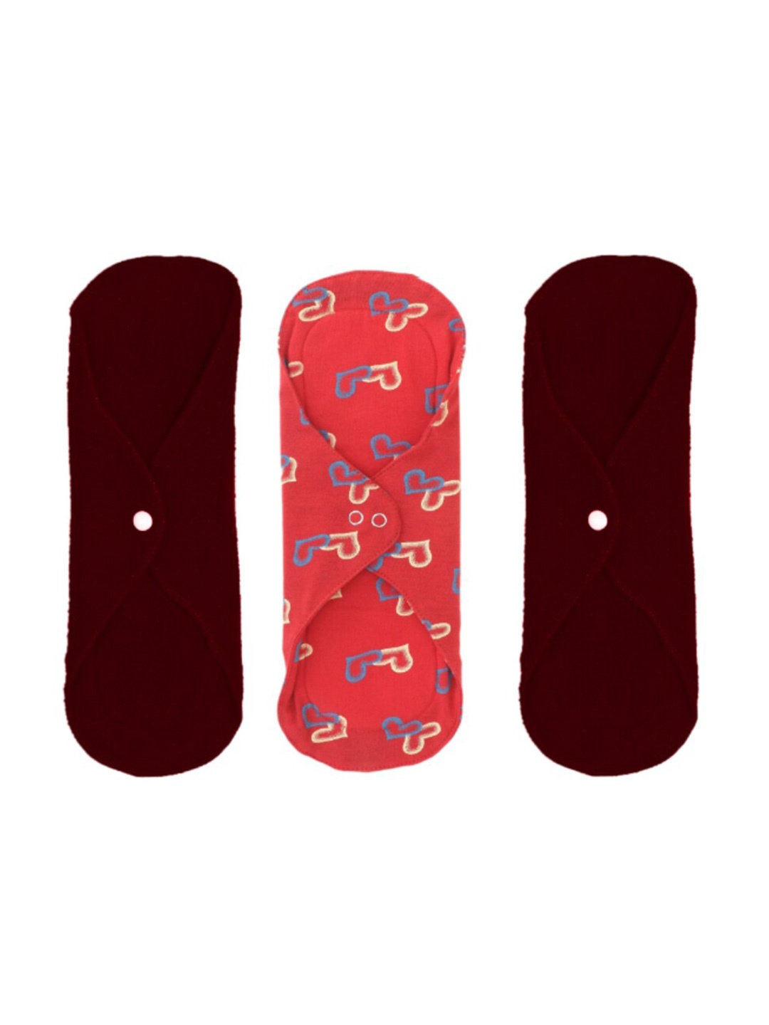 

CareDone Set Of 3 Leak-Proof Reusable Sanitary Pads, Red