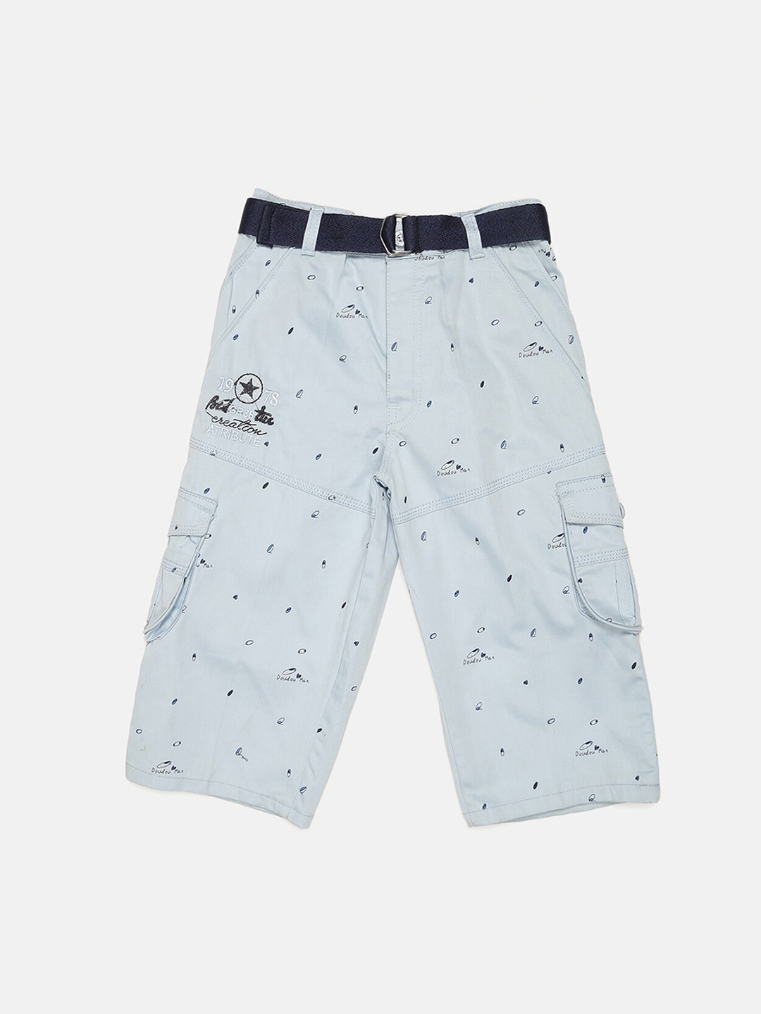 

V2 Value & Variety Boys Conversational Printed Cargo Shorts, Blue
