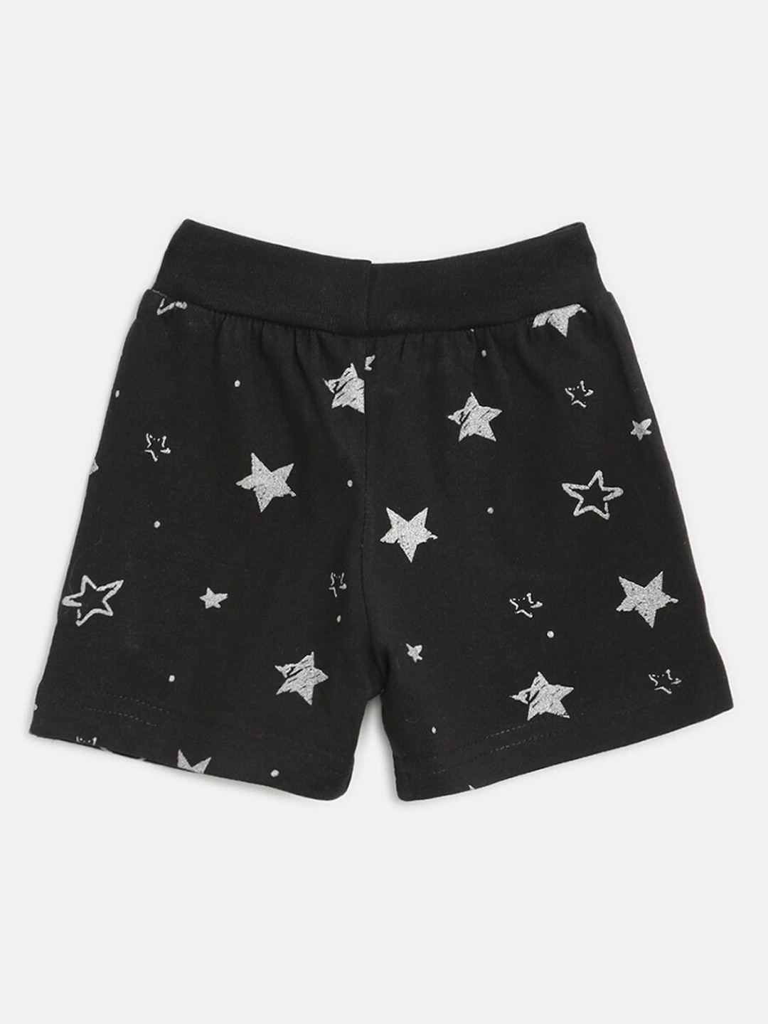 

V2 Value & Variety Girls Conversational Printed Cotton Shorts, Black