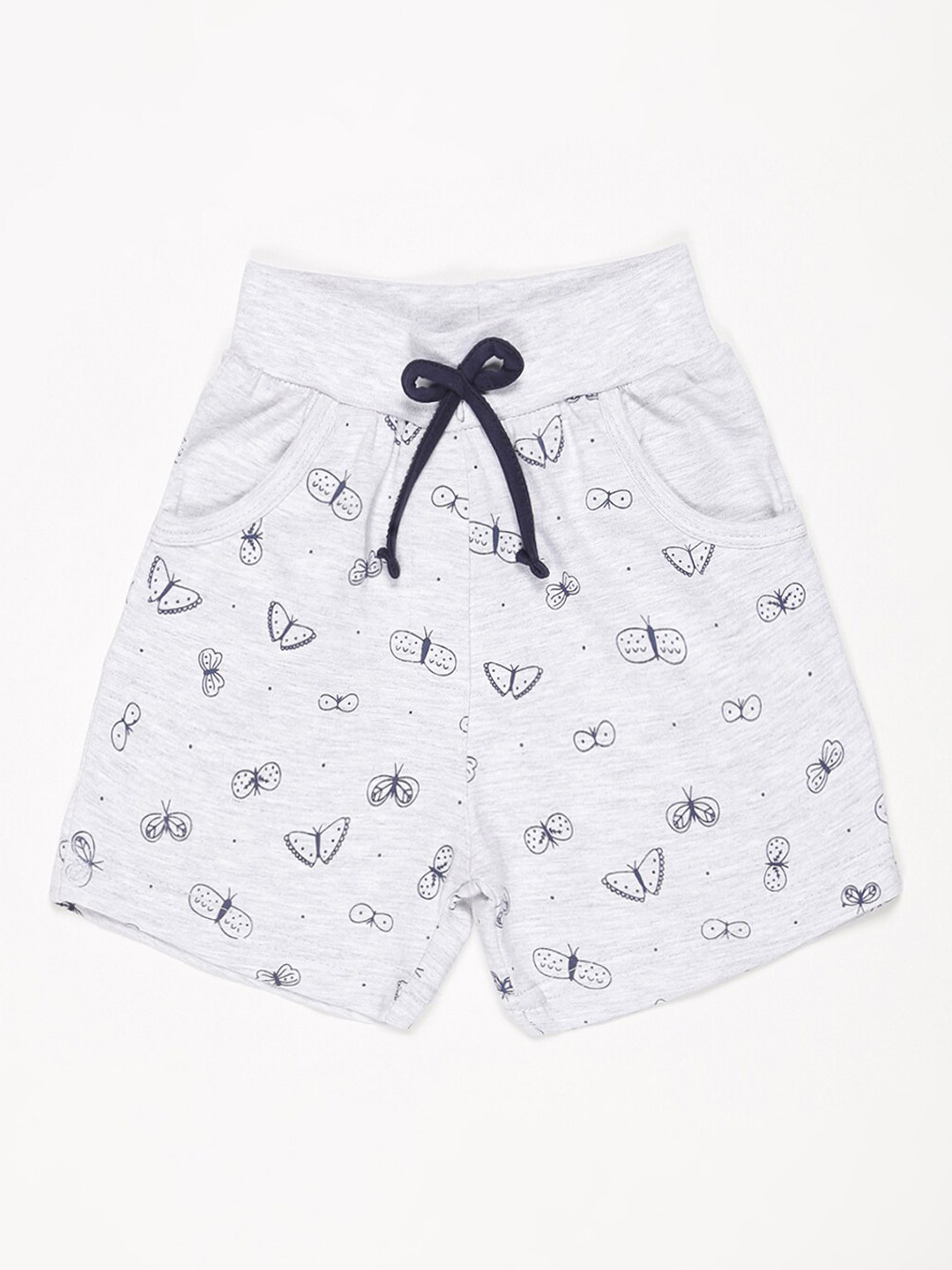 

V2 Value & Variety Girls Conversational Printed Cotton Shorts, Grey