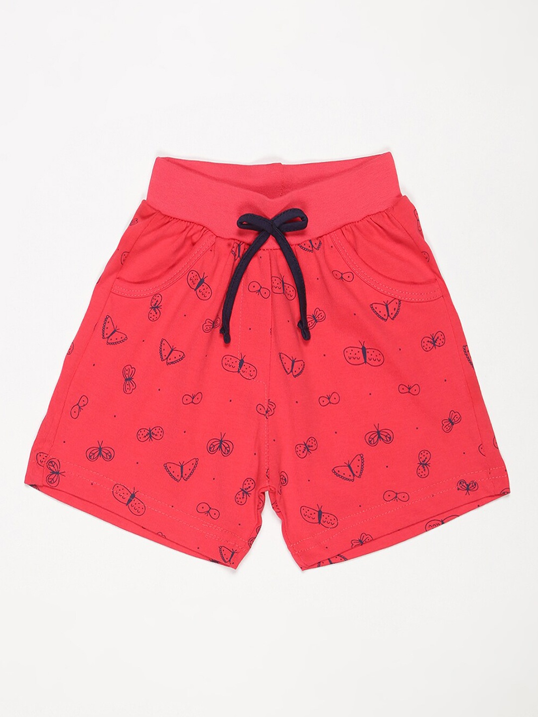 

V2 Value & Variety Girls Conversational Printed Cotton Shorts, Red