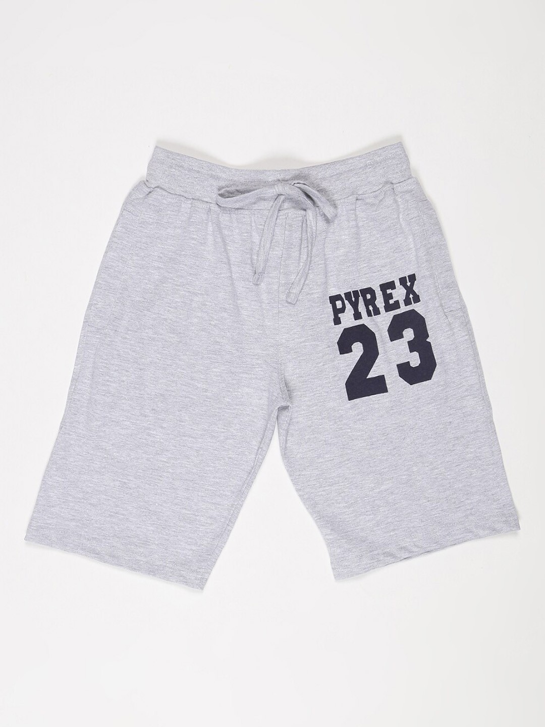 

V2 Value & Variety Boys Typography Printed Cotton Shorts, Grey