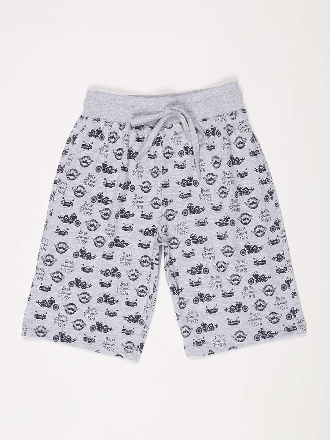 

V2 Value & Variety Boys Printed Cotton Shorts, Grey