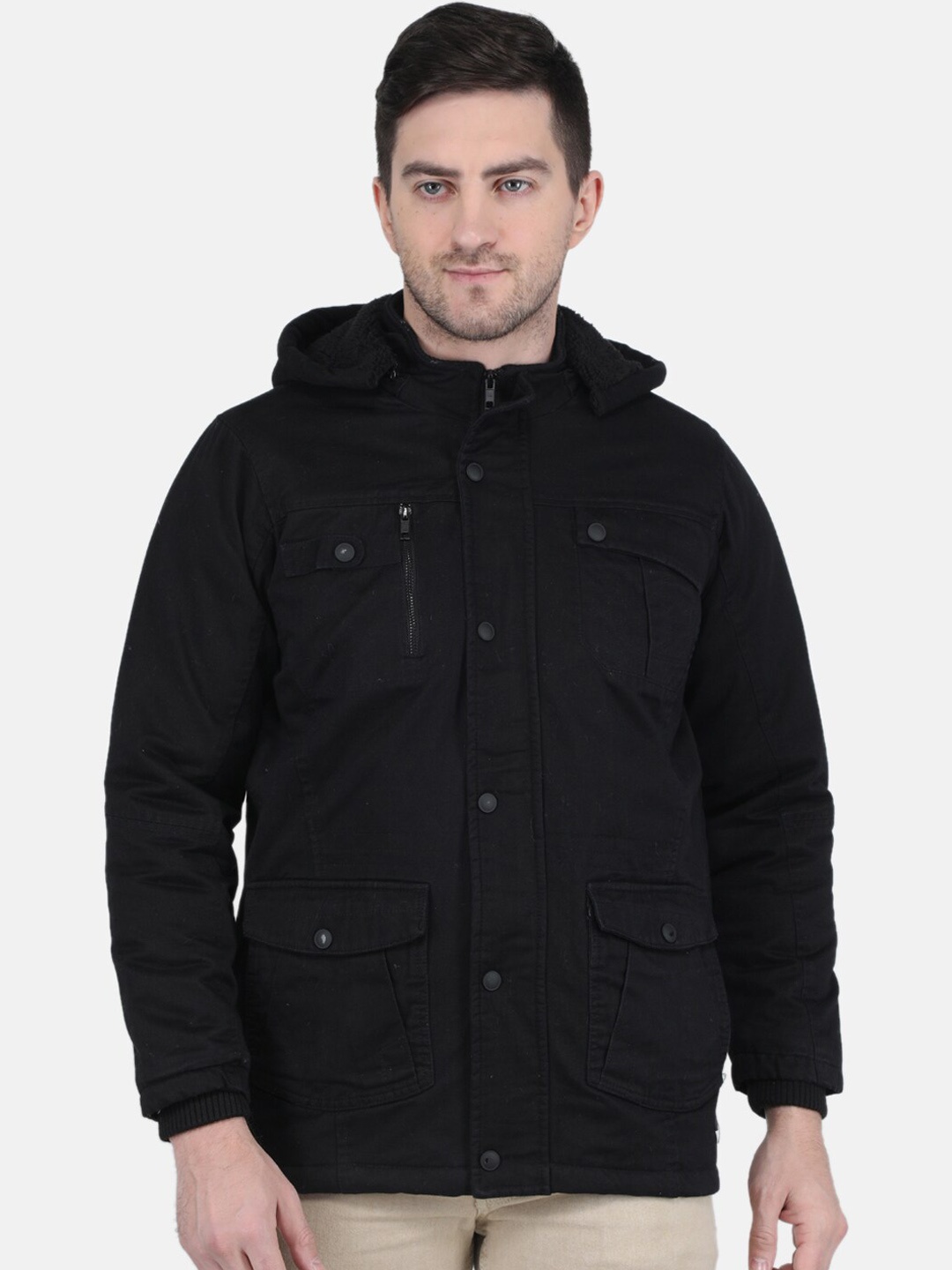 

Monte Carlo Men Hooded Tailored Jacket, Black