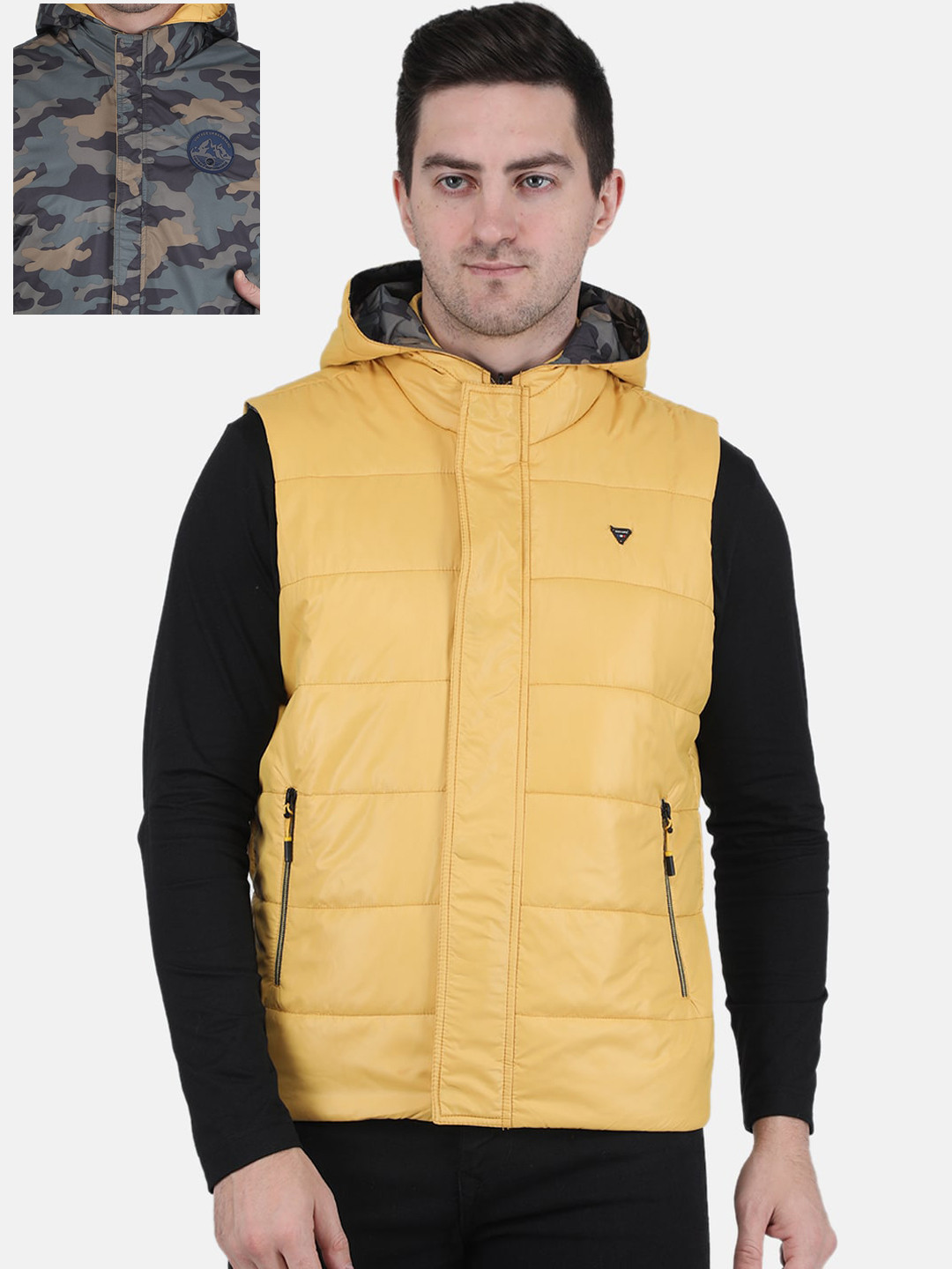 

Monte Carlo Men Camouflage Puffer Jacket, Yellow