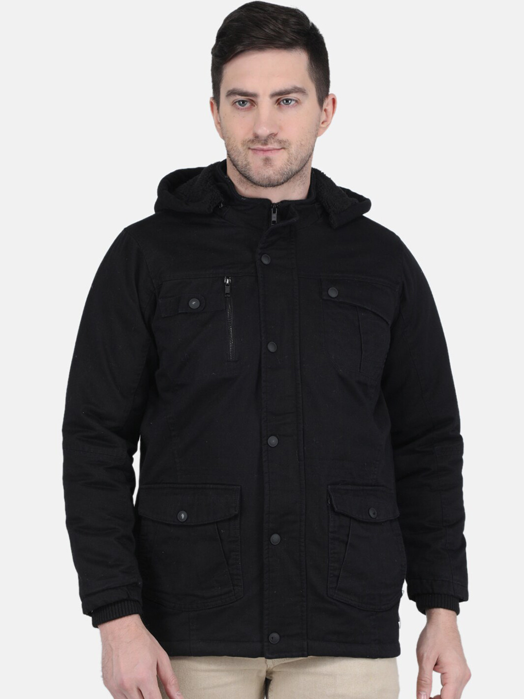

Monte Carlo Men Hooded Tailored Jacket, Black