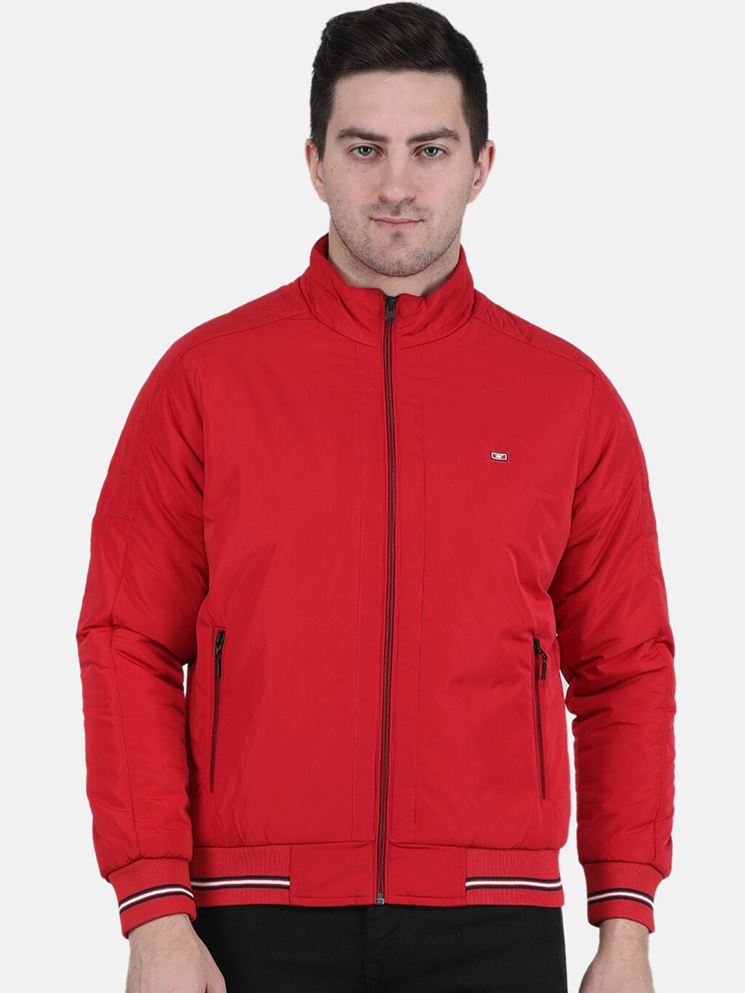 

Monte Carlo Men Long Sleeves Bomber Jacket, Red