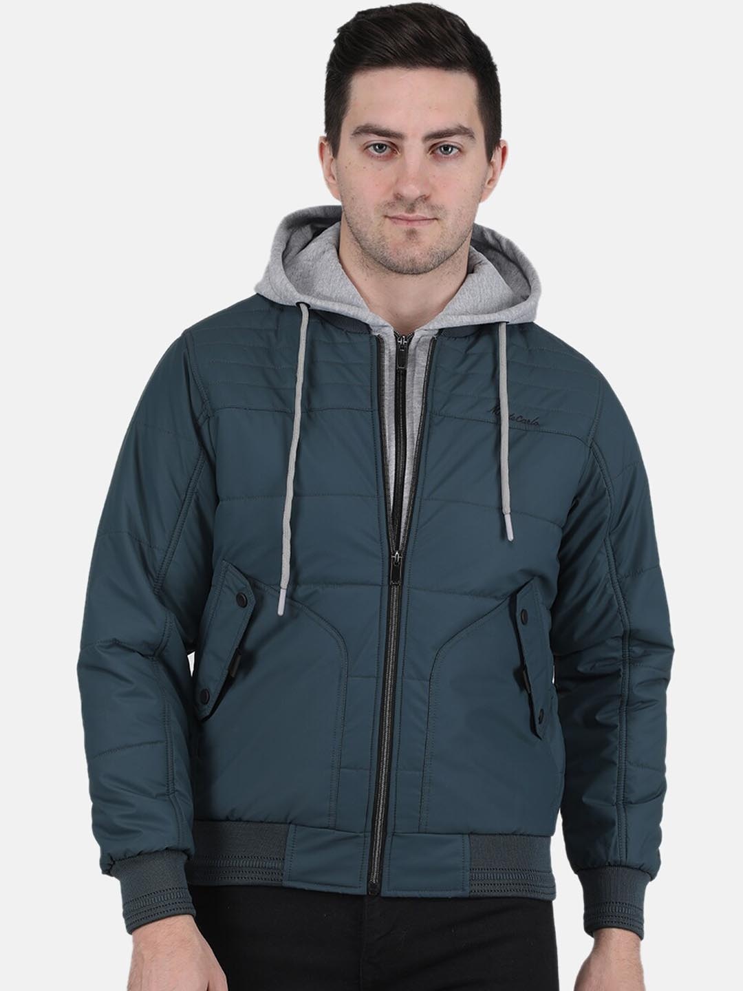 

Monte Carlo Men Hooded Bomber Jacket, Blue