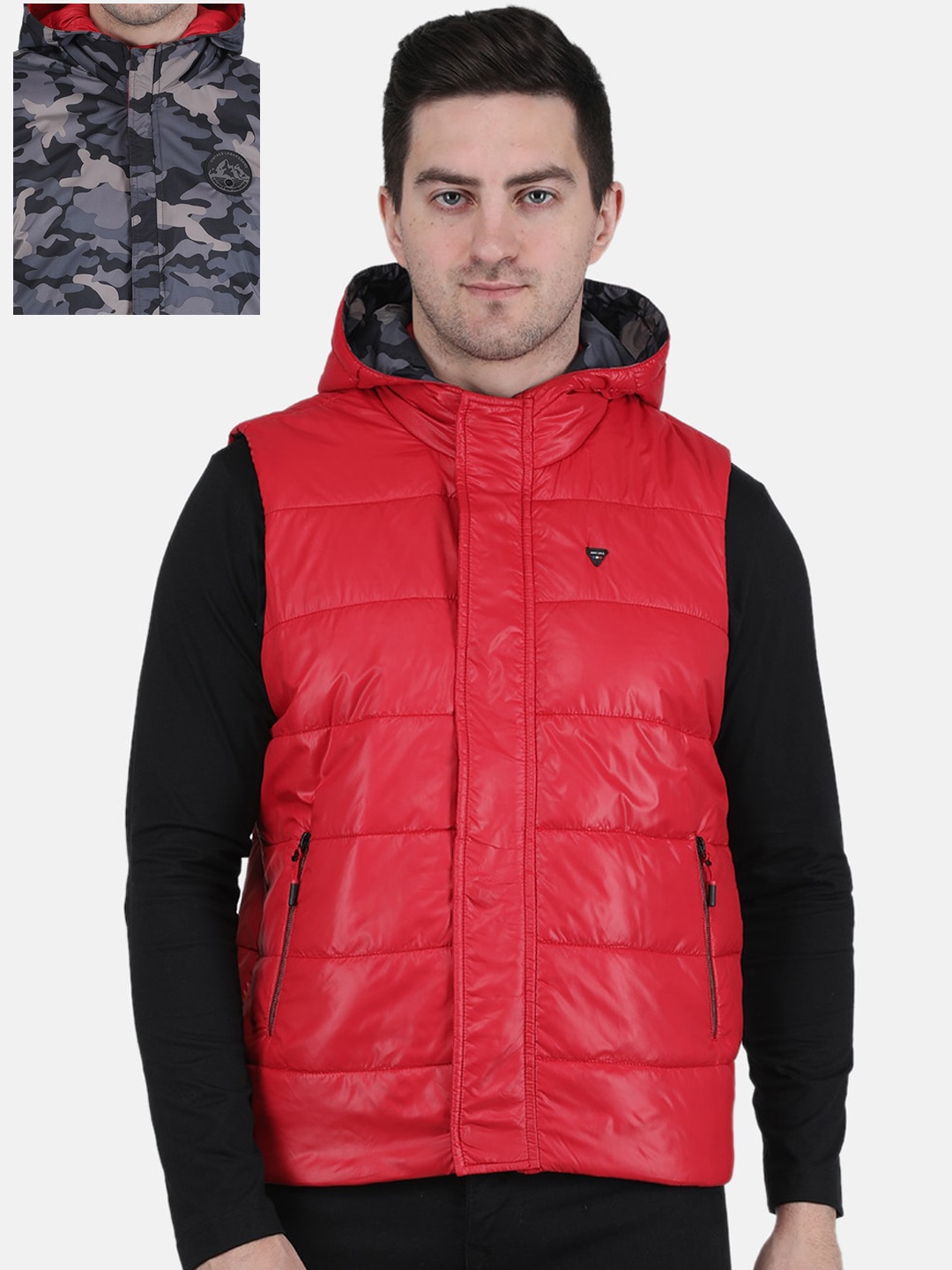 

Monte Carlo Men Reversible Padded Jacket, Red