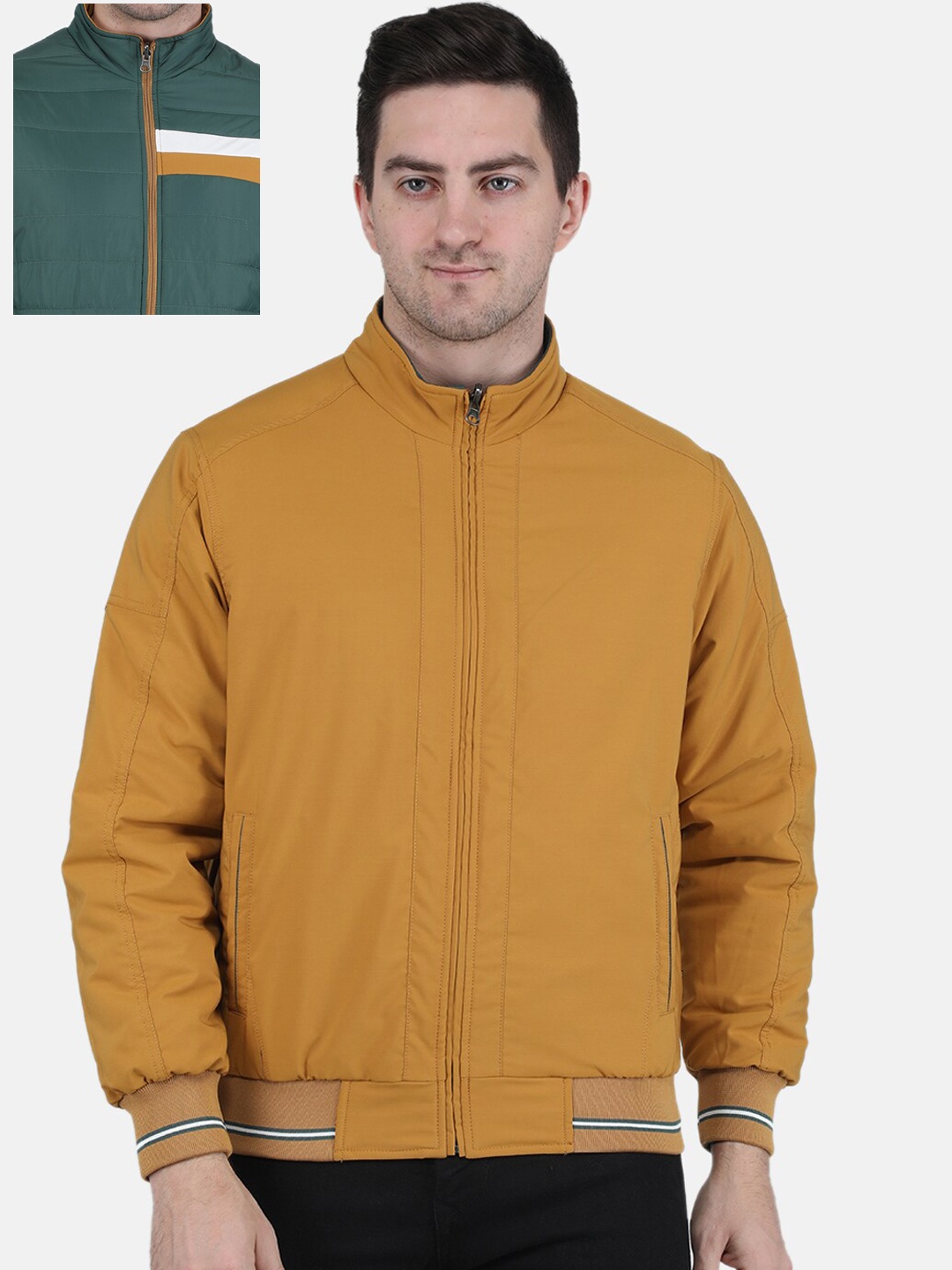 

Monte Carlo Men Reversible Bomber Jacket, Green