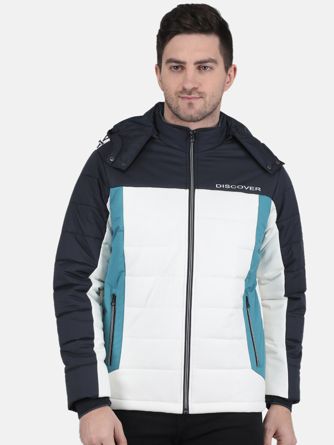 

Monte Carlo Men Colourblocked Padded Jacket, Navy blue