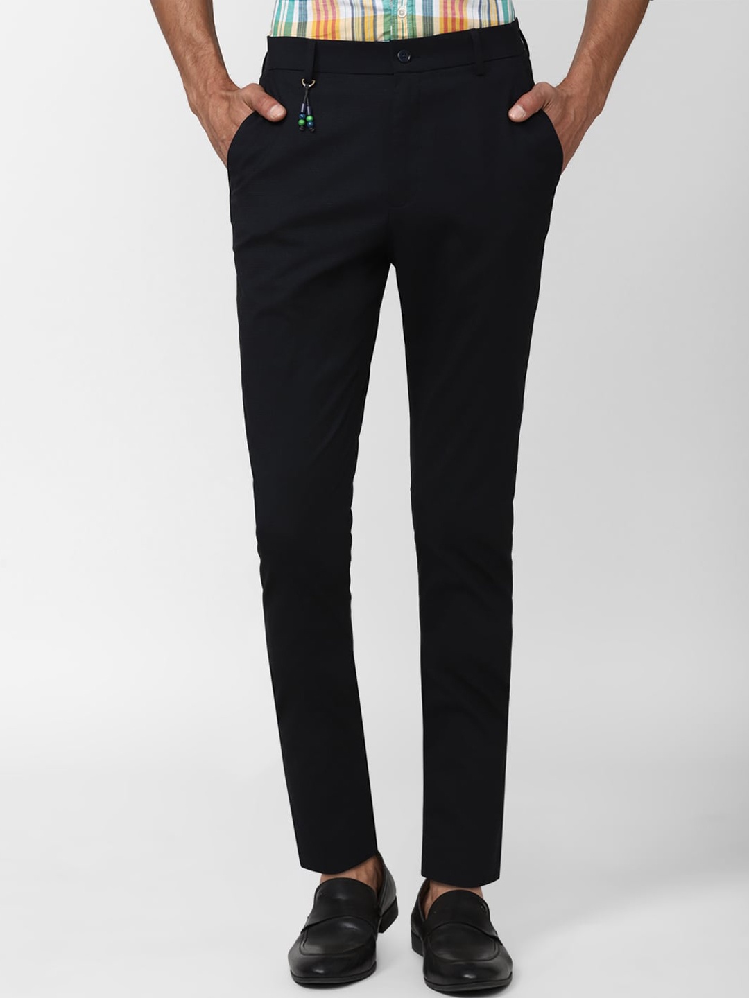 

Peter England Casuals Men Slim Fit Trousers, Black