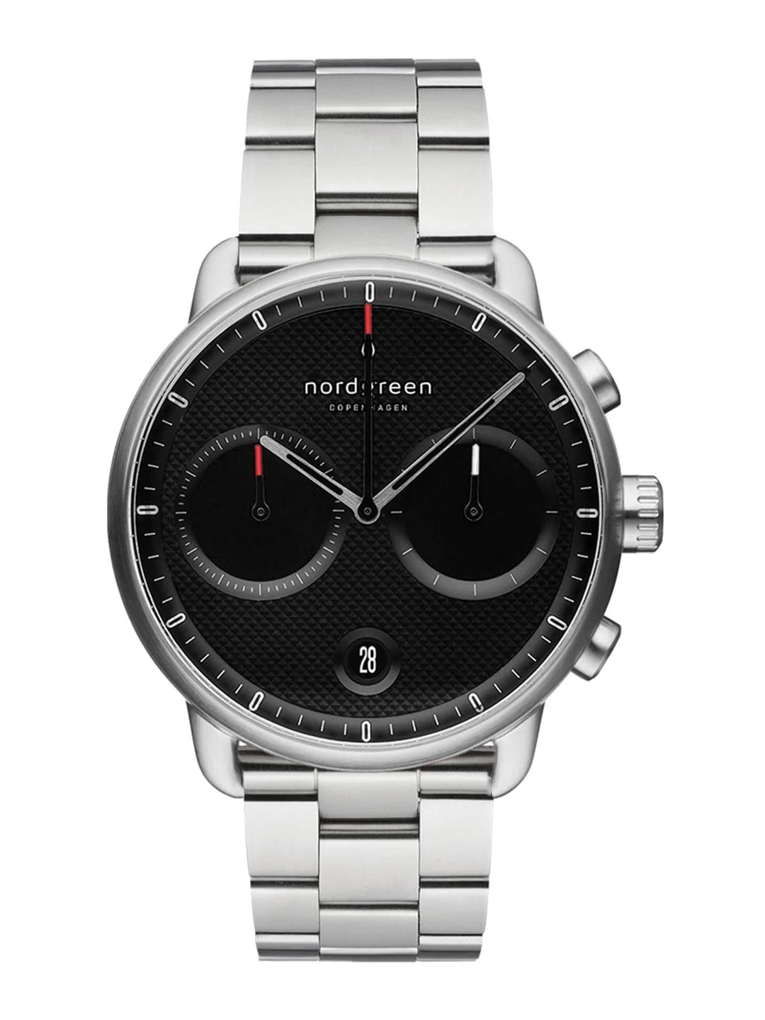 

Nordgreen Men Stainless Steel Bracelet Style Strap Analogue Chronograph Watch PI42SI3LSITB, Silver