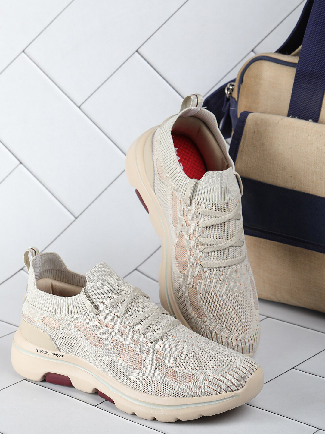 

ABROS Men Chicago-O Walking Sports Shoes, Beige