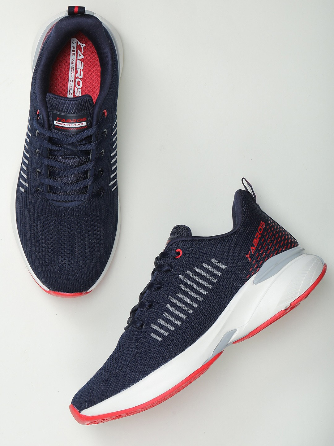 

ABROS Men FUEL Lace-Ups Mesh Running Sports Shoes, Navy blue