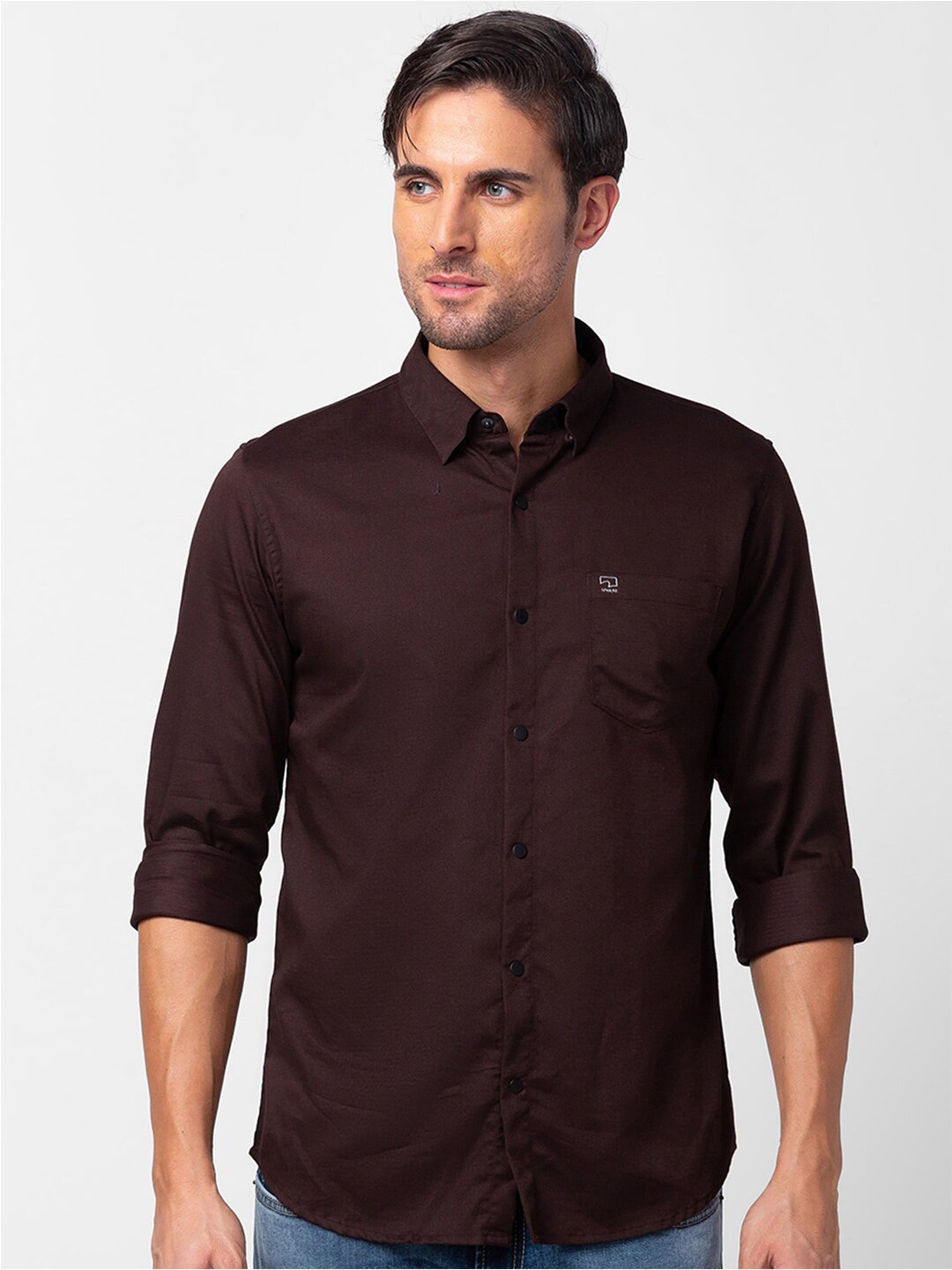 

SPYKAR Men Casual Shirt, Brown