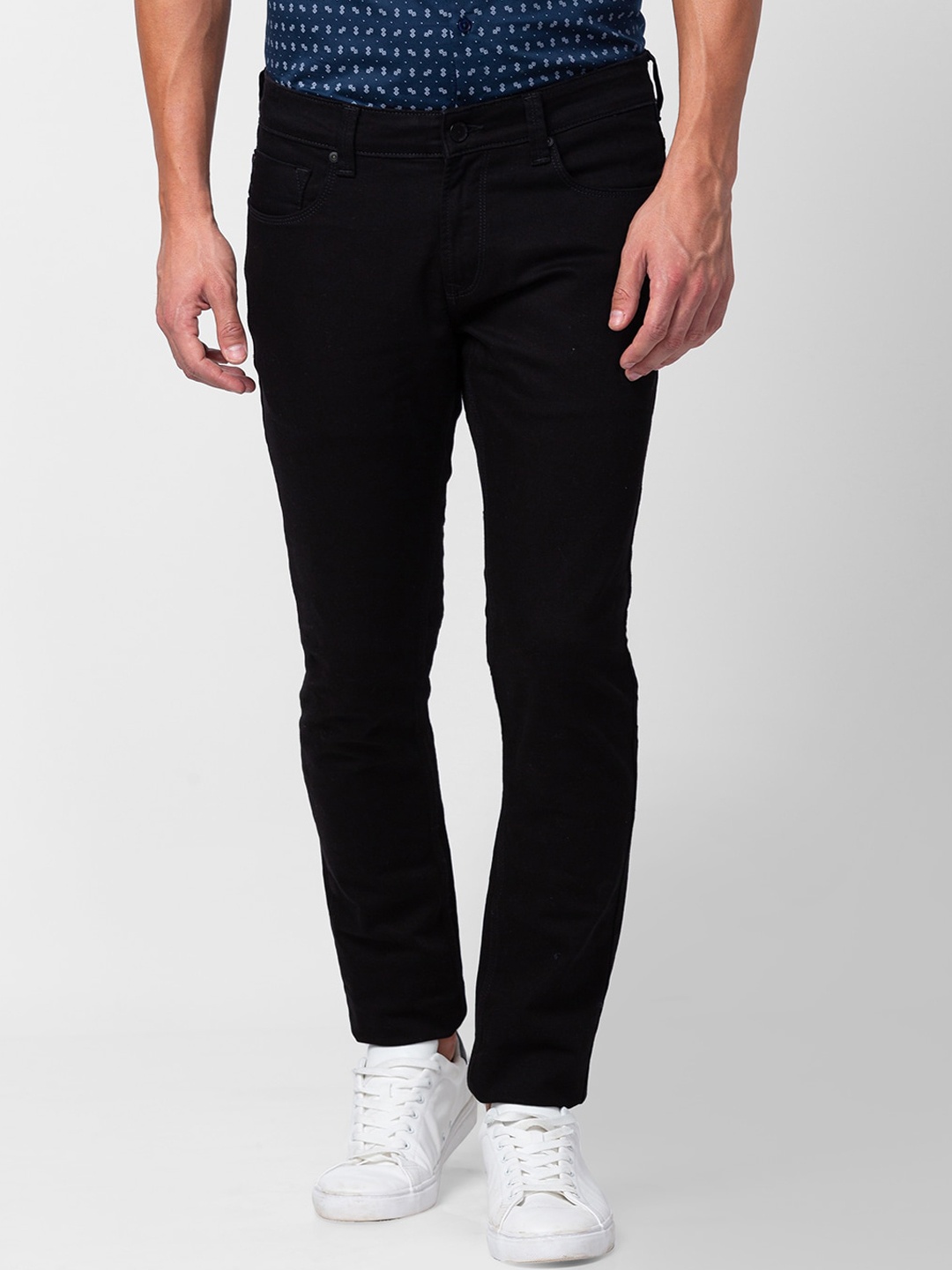 

SPYKAR Men Low-Rise Stretchable Cotton Jeans, Black