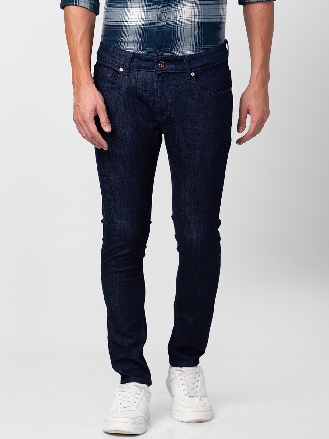 

SPYKAR Men Tapered Fit Stretchable Cotton Jeans, Blue