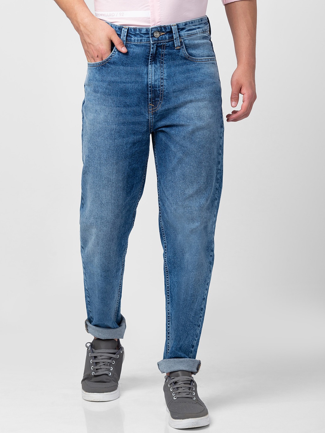 

SPYKAR Men Blue Relaxed Fit Light Fade Cotton Stretchable Jeans
