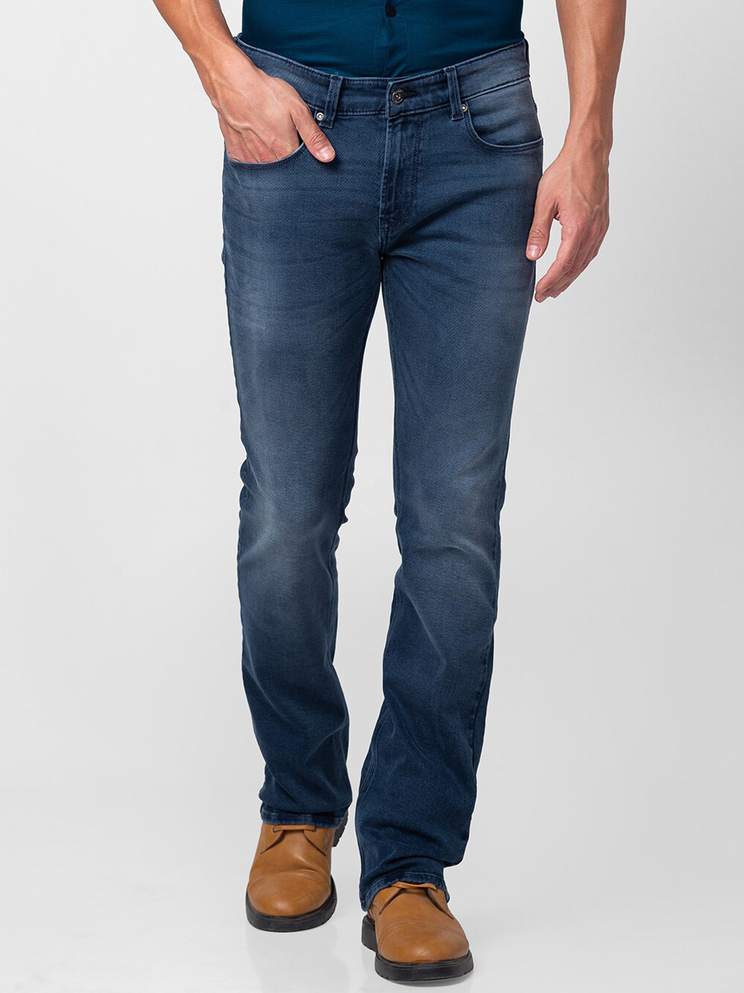

SPYKAR Men Light Fade Stretchable Cotton Jeans, Blue