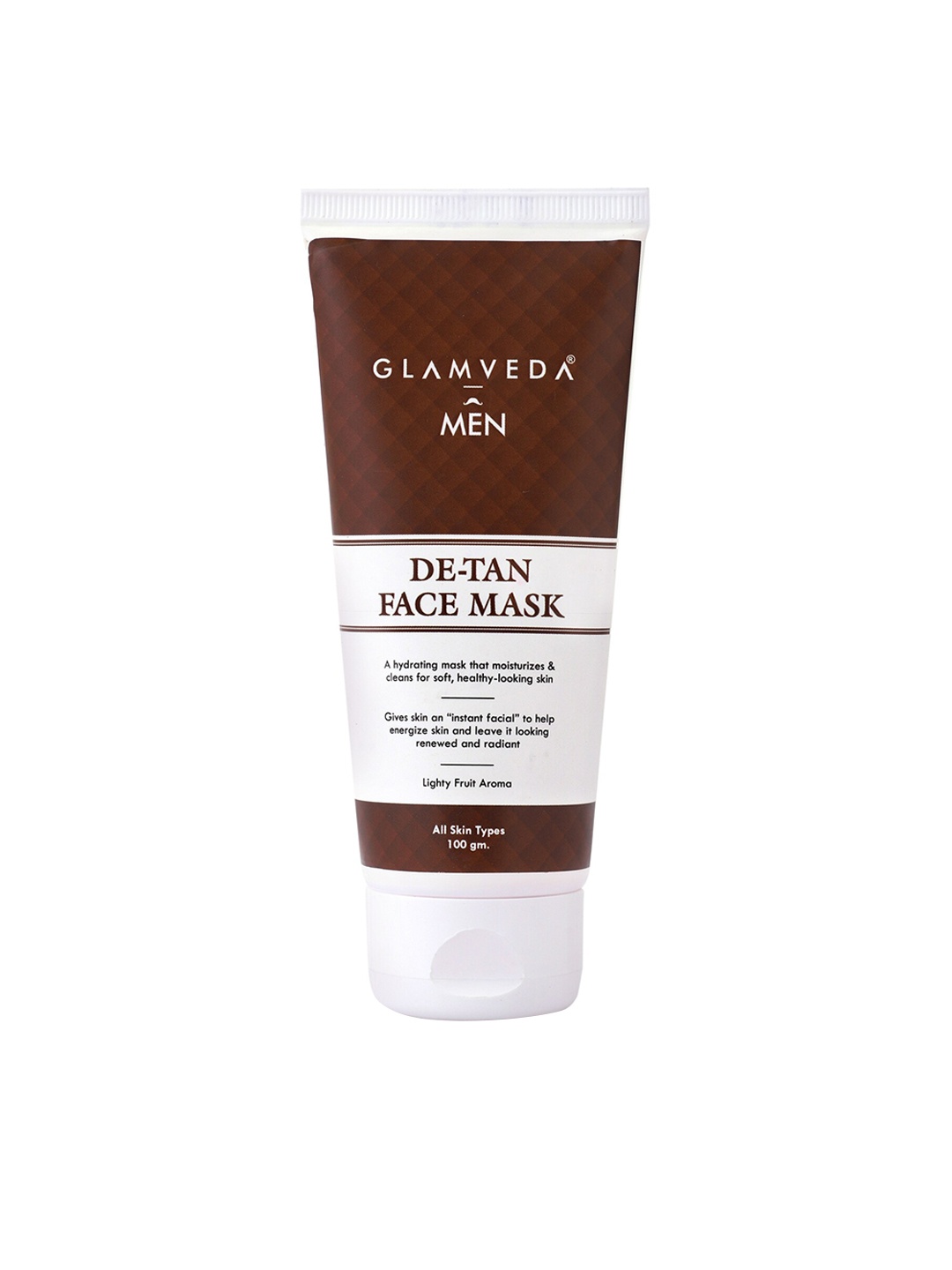 

GLAMVEDA Men De Tan Face Mask 100 ml, Brown