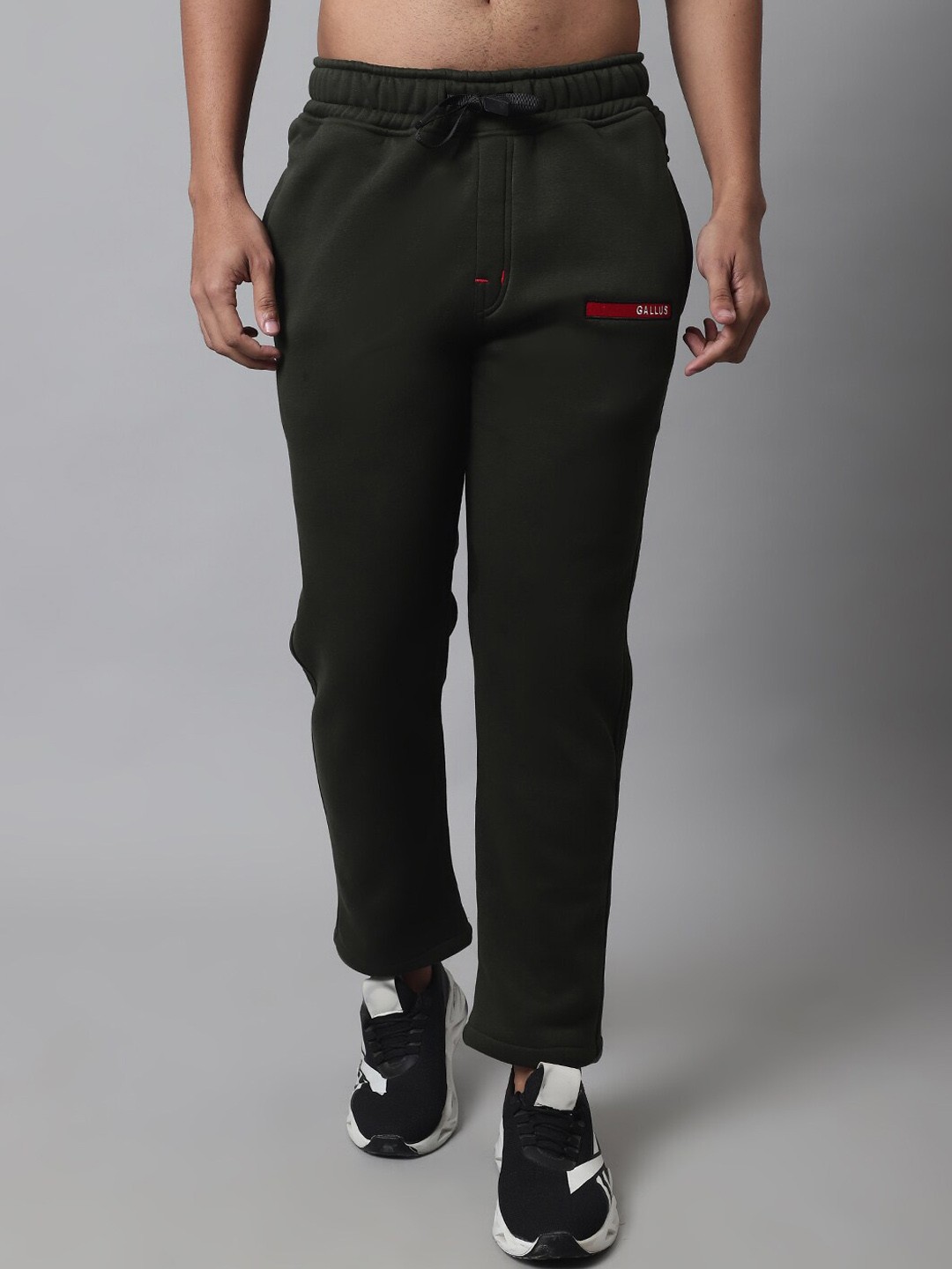 

Gallus Men Fleece Track Pants, Olive