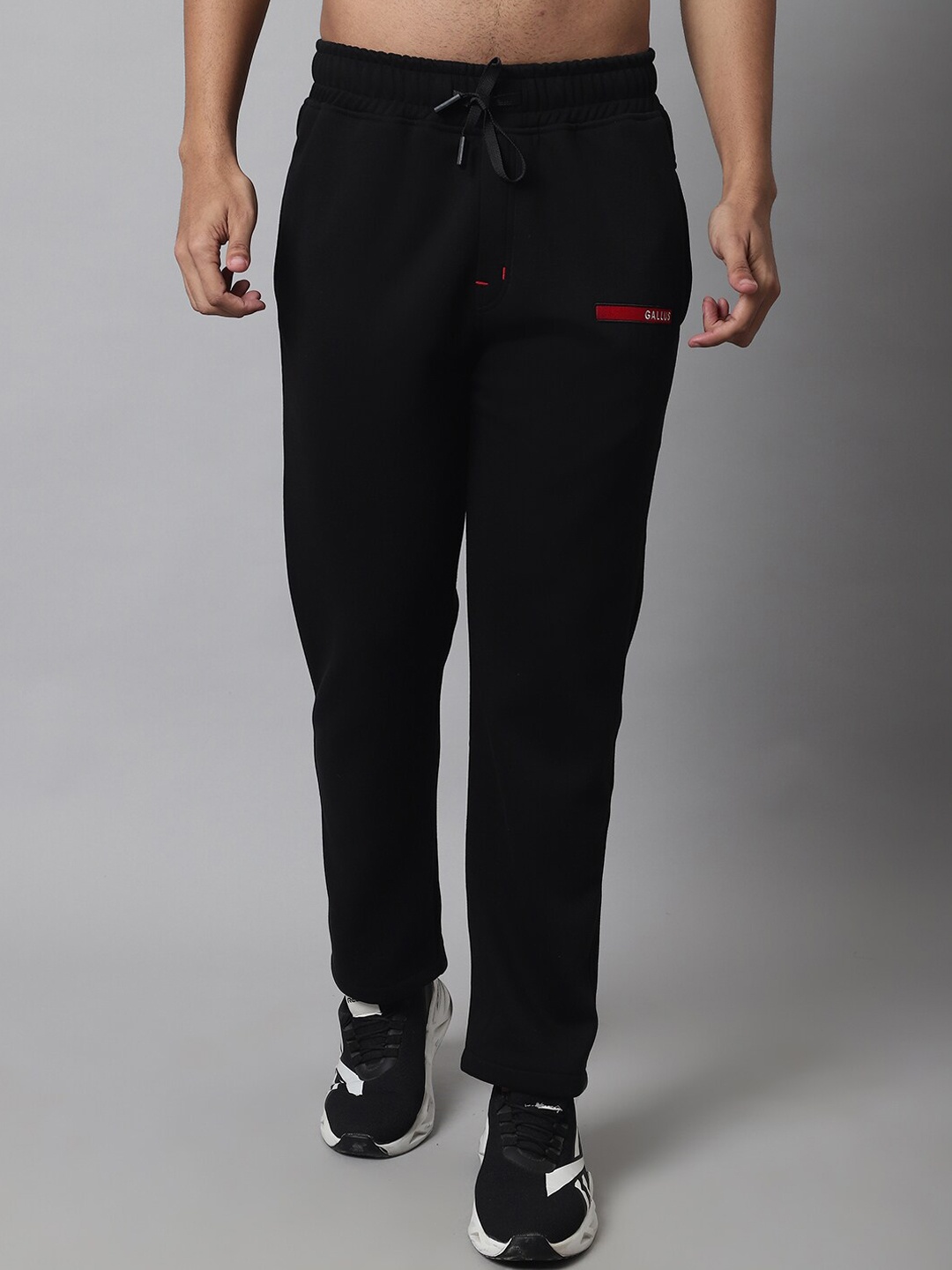 

Gallus Men Fleece Track Pants, Black