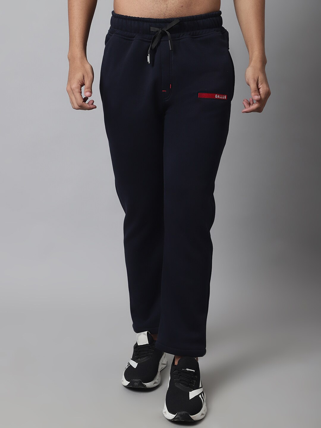 

Gallus Men Fleece Track Pants, Navy blue