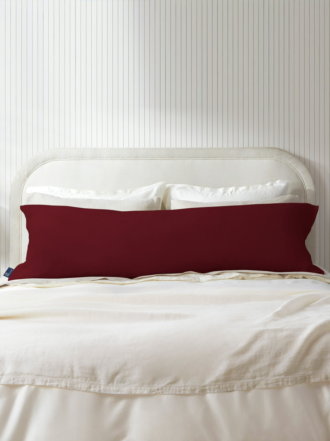 

THE WOOD WHITE Maroon Body Hug Rectangle Pillows