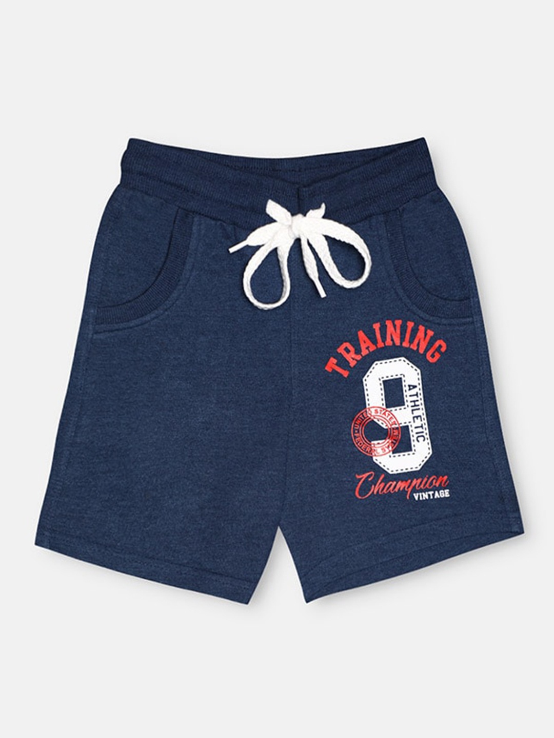 

CHIMPRALA Boys Printed Cotton Sports Shorts, Blue