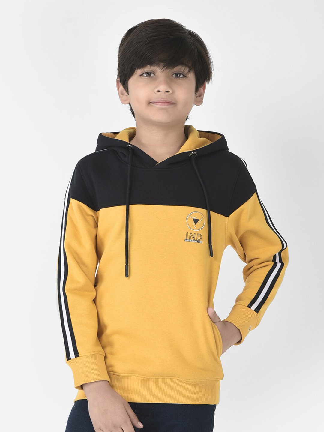 

Crimsoune Club Boys Hood Neck Sweatshirt, Yellow