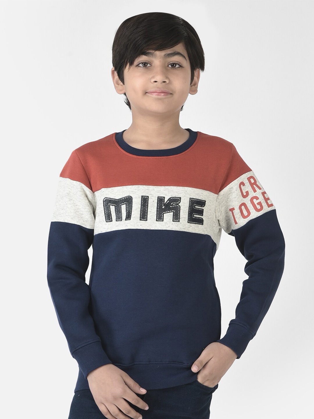 

Crimsoune Club Boys Typhography Printed Sweatshirt, Blue