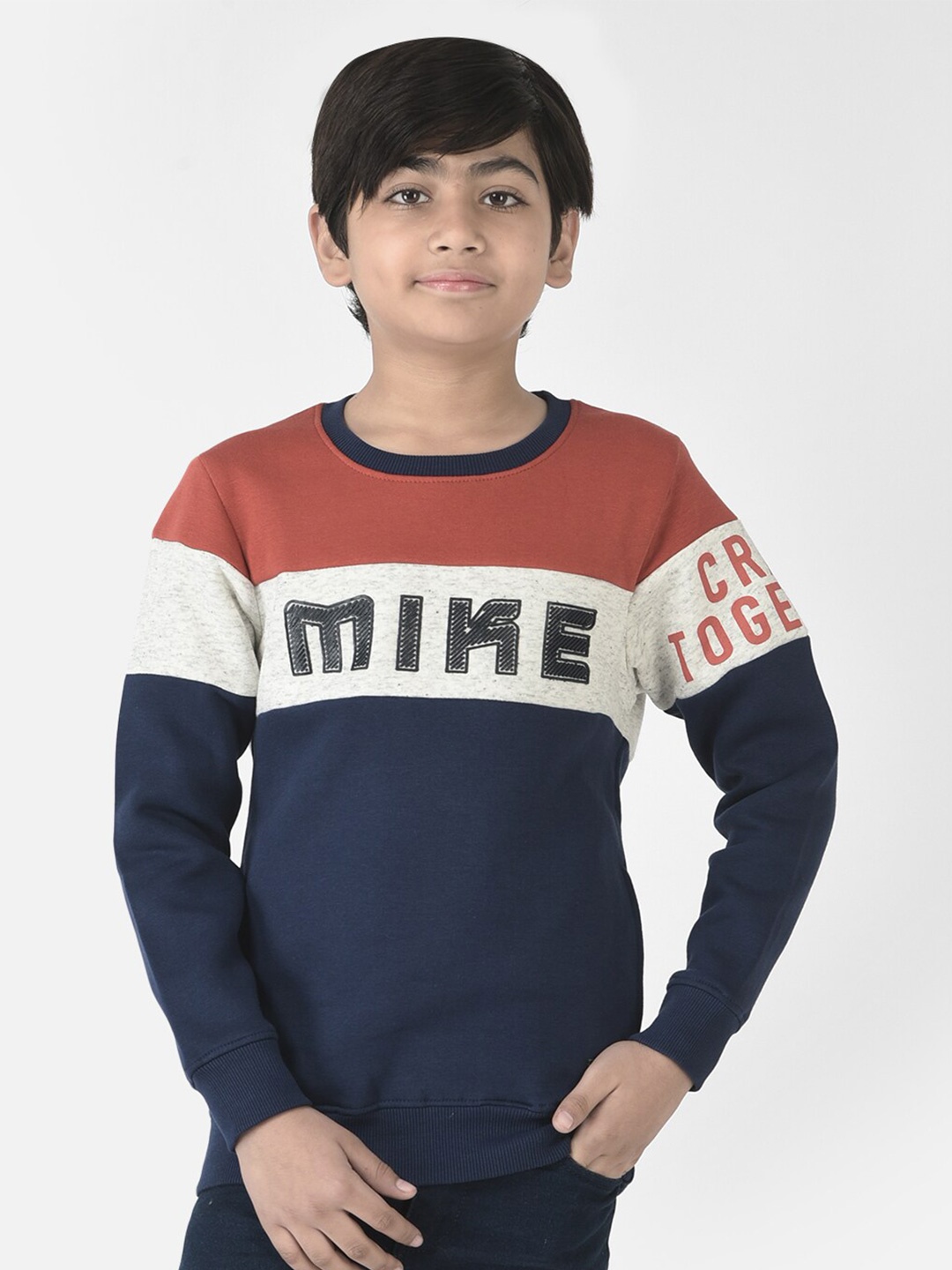 

Crimsoune Club Boys Printed Sweatshirt, Blue