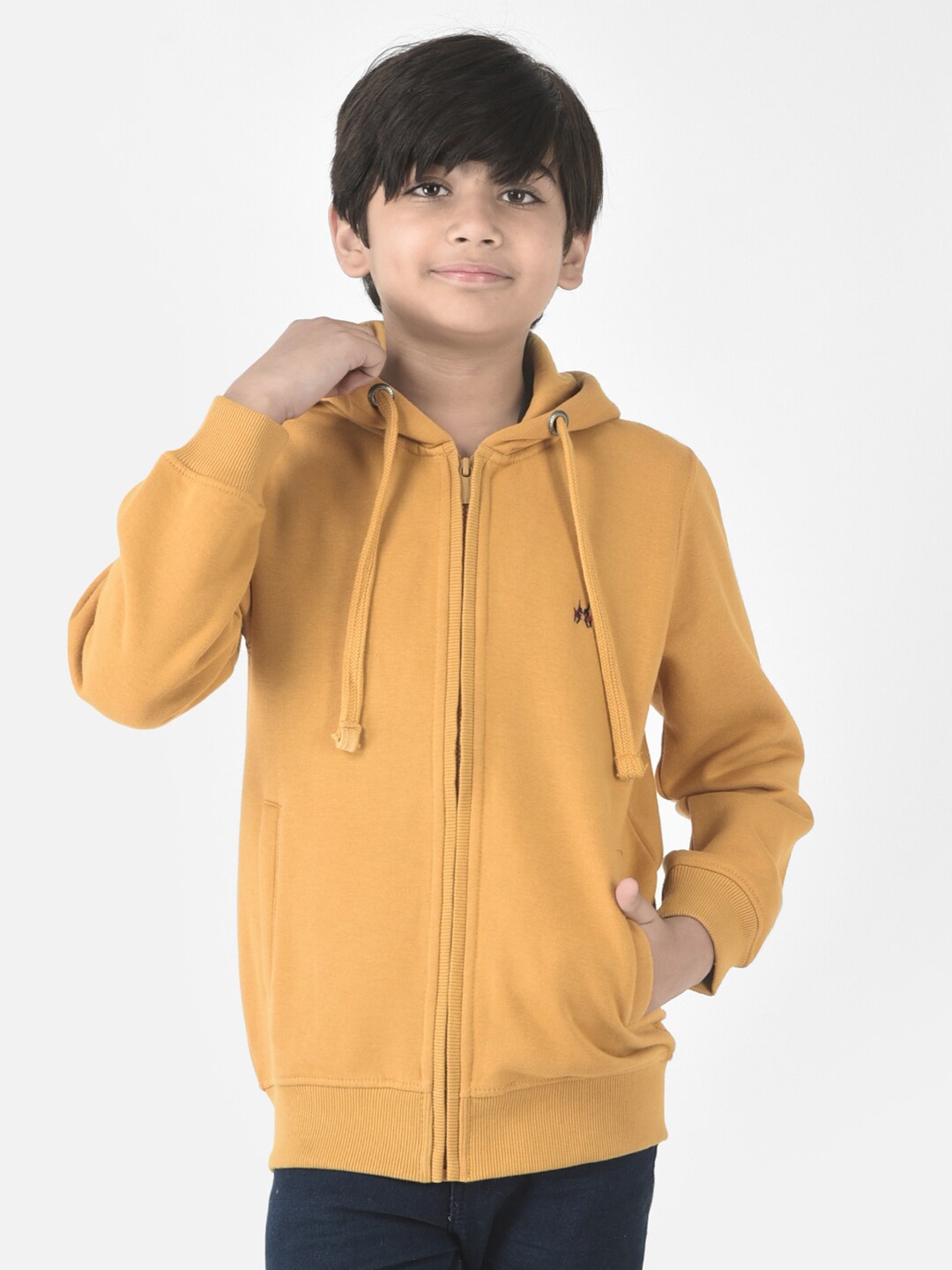 

Crimsoune Club Boys Hooded Sweatshirt, Mustard