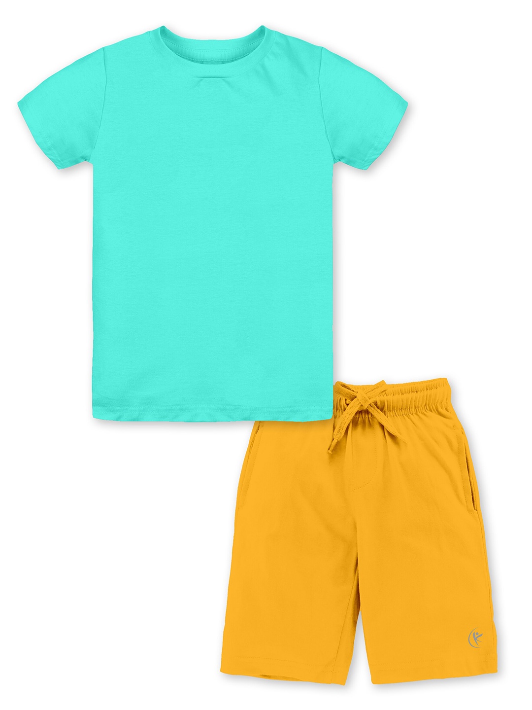 

KiddoPanti Boys Pure Cotton T-shirt with Shorts, Blue