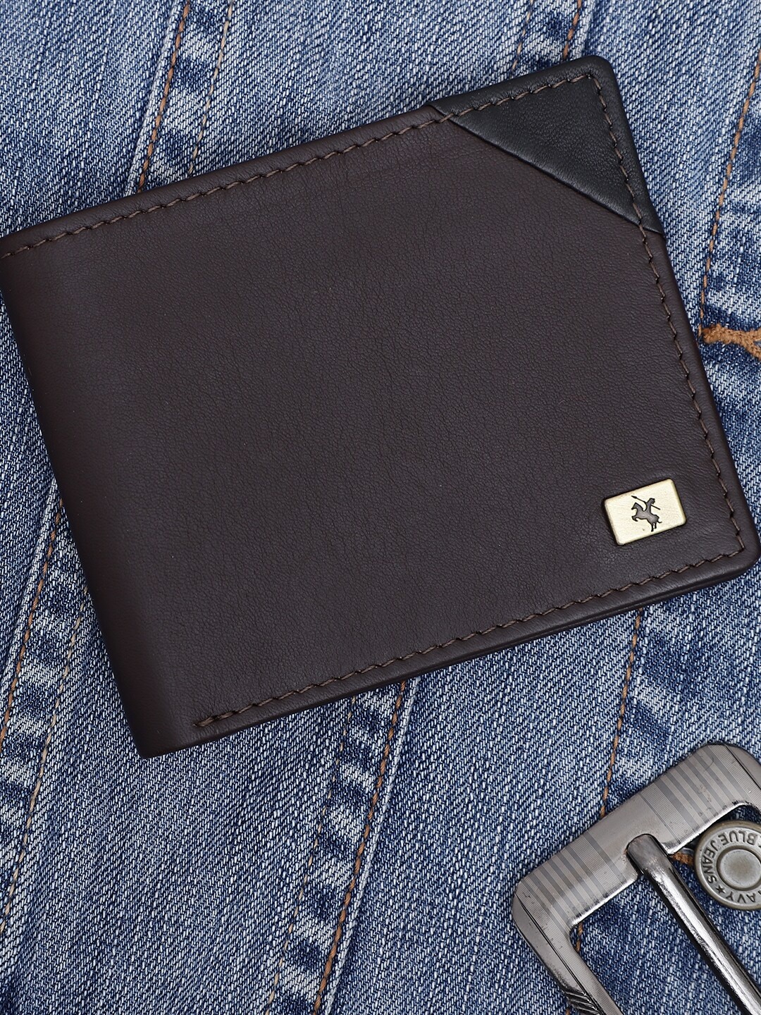 

Cantabil Men Leather Two Fold Wallet, Brown