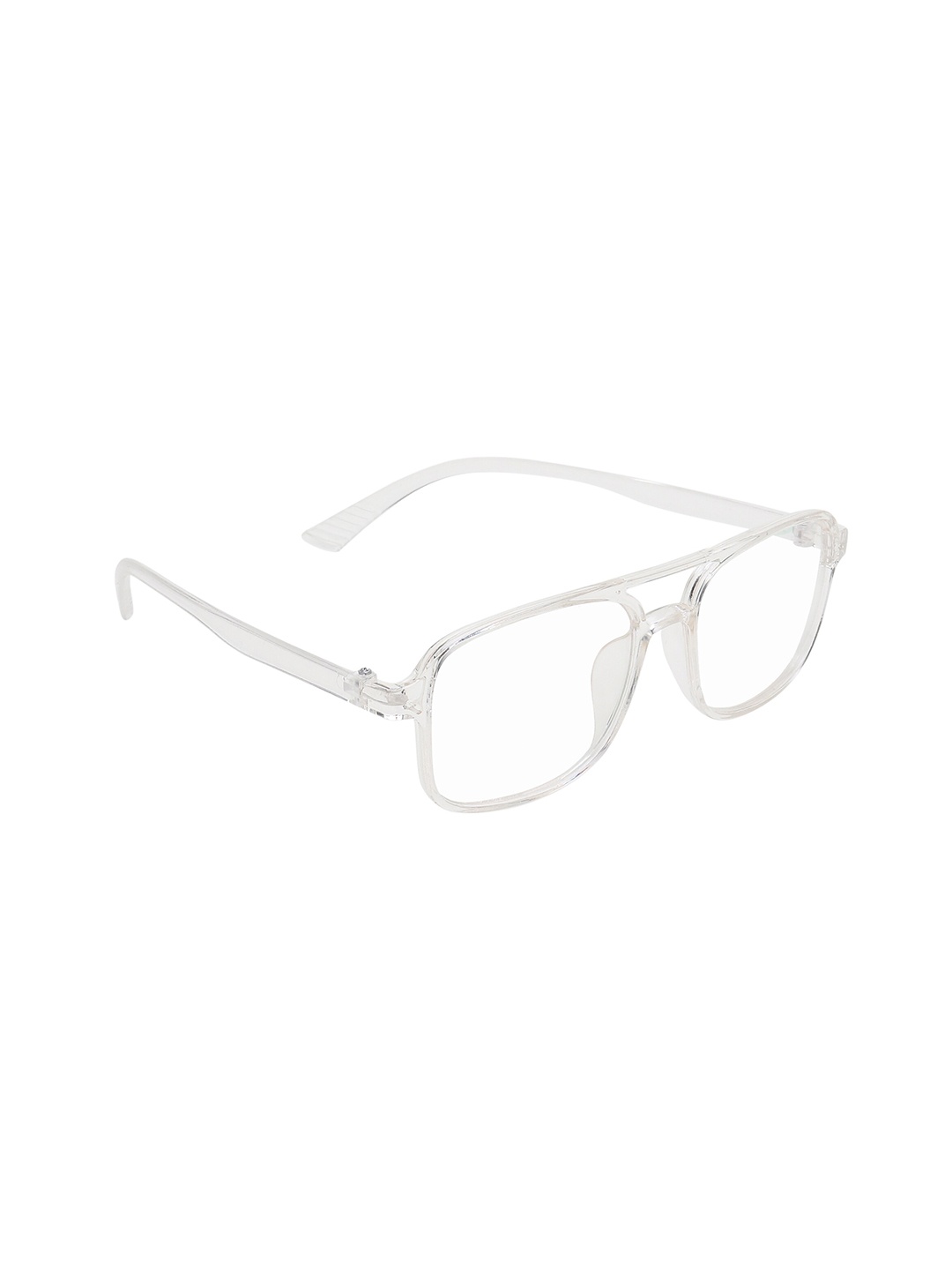 

CRIBA Unisex Square Sunglasses with UV Protected Lens, Transparent