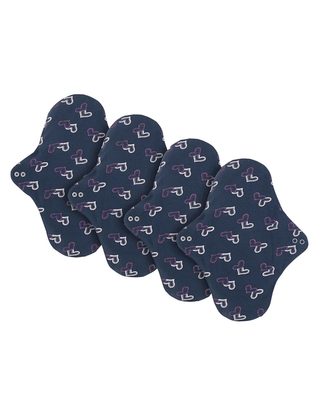 

CareDone Set Of 4 4-Layered Ultra Thin Rash Free Reusable Sanitary Cloth Pads, Blue