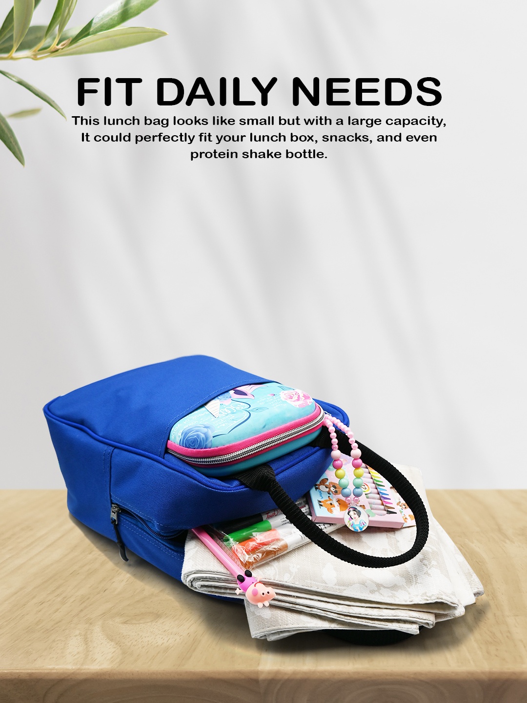 

Awestuffs Insulated Travel Lunch Bag, Blue