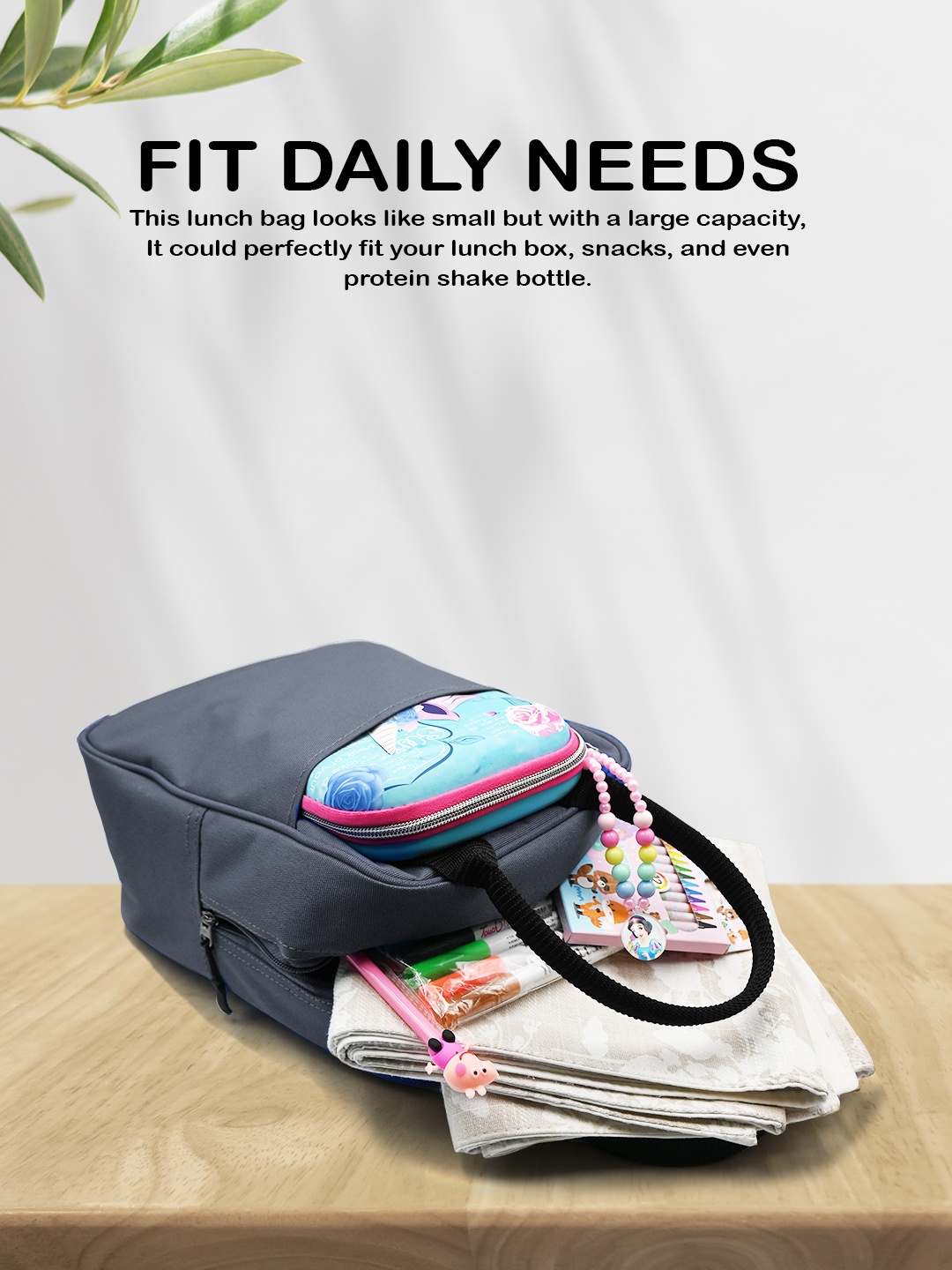 

Awestuffs Insulated Travel Lunch Bag, Grey