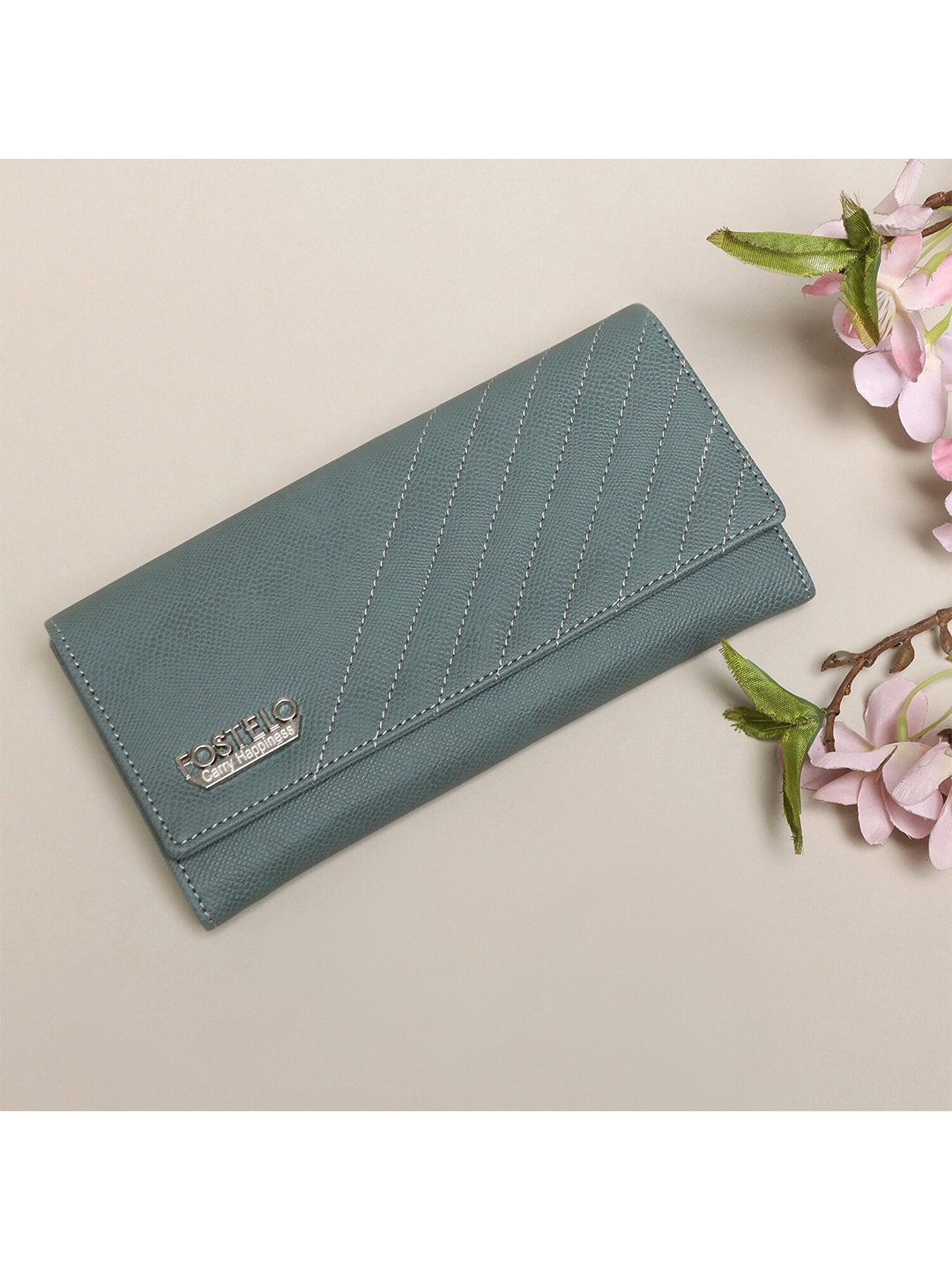 

Fostelo Envelope Clutch, Sea green